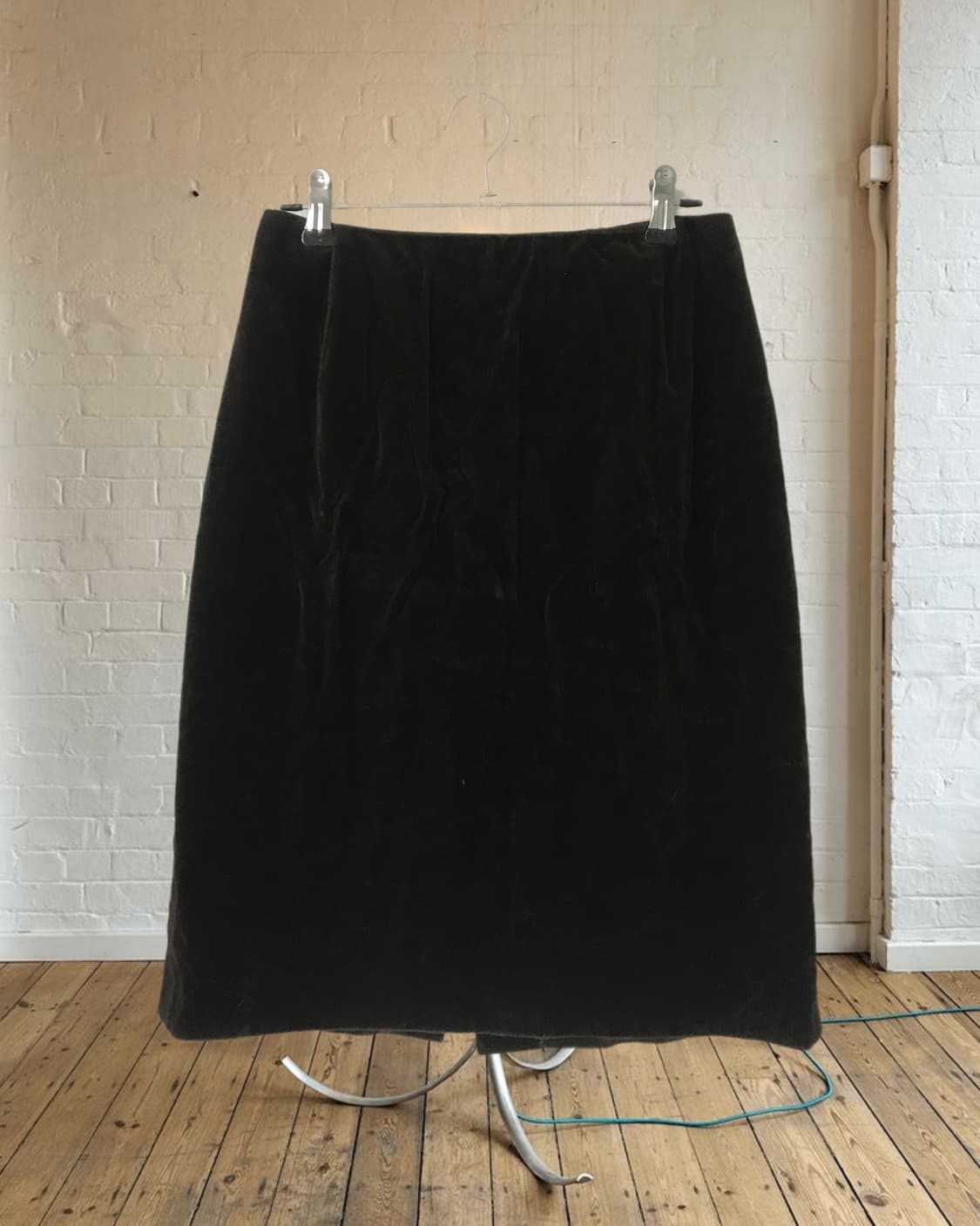 vintage brown velvet skirt (25inch) 상품이미지5