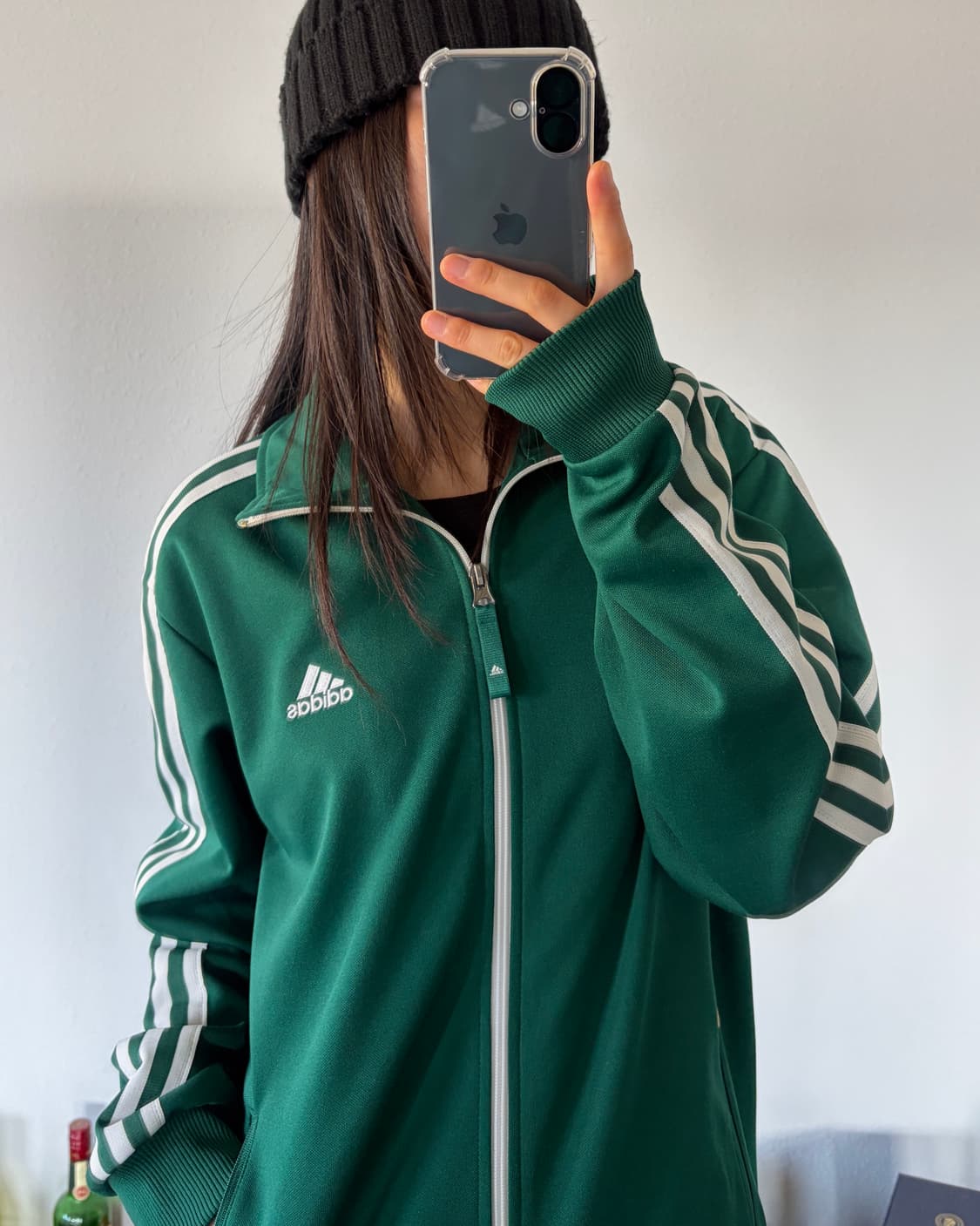 [L]아디다스 클래식 삼선 초흰 그린 트랙탑 져지 상품이미지1