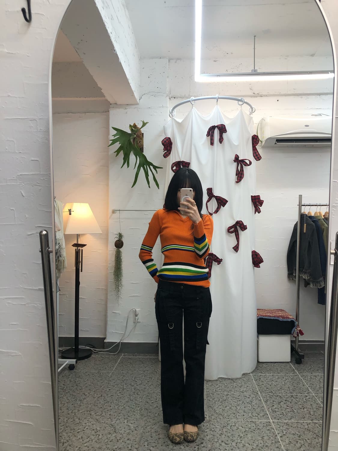 Burnt orange stripe knit 상품이미지3