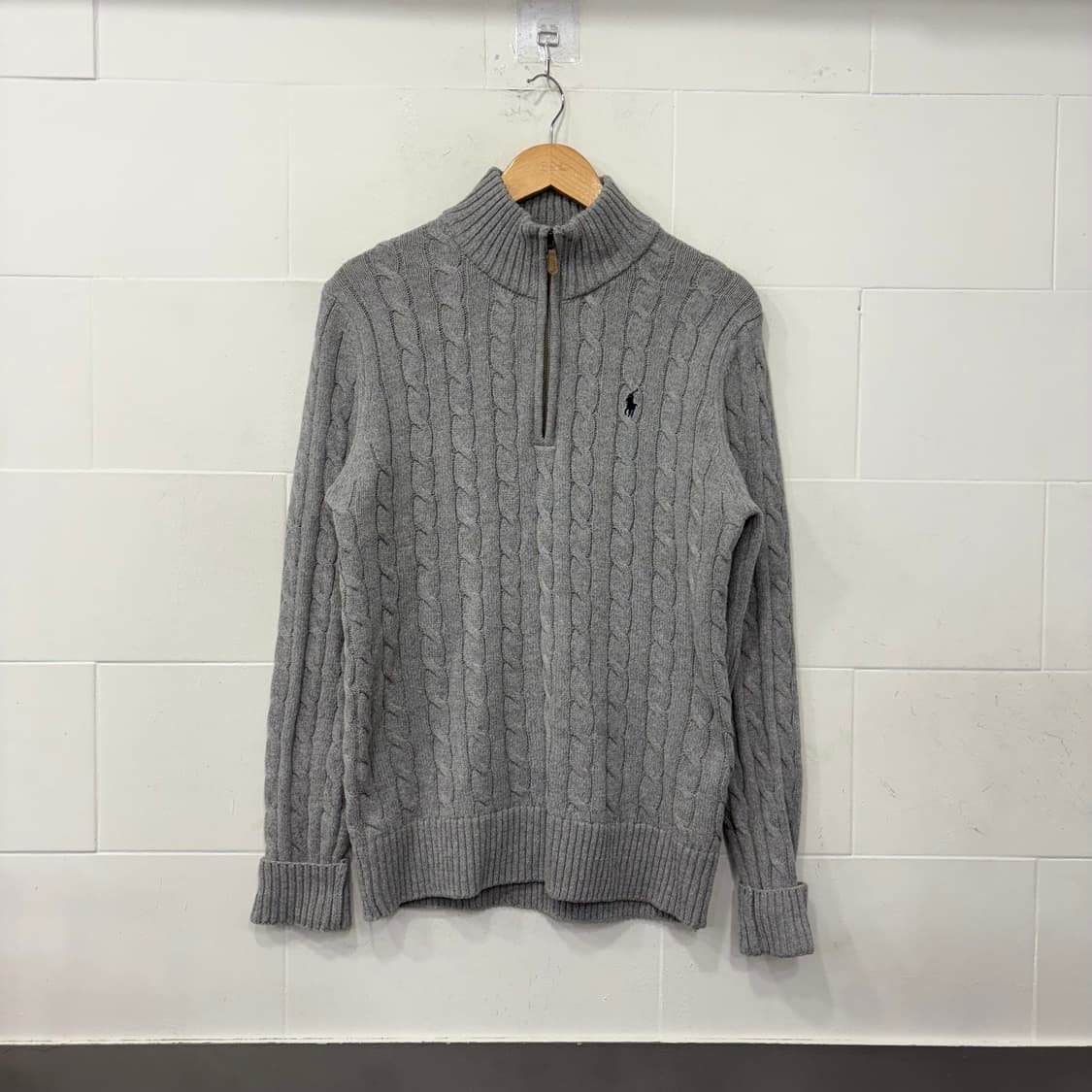 폴로 랄프로렌 반집업 꽈배기니트 상품이미지1