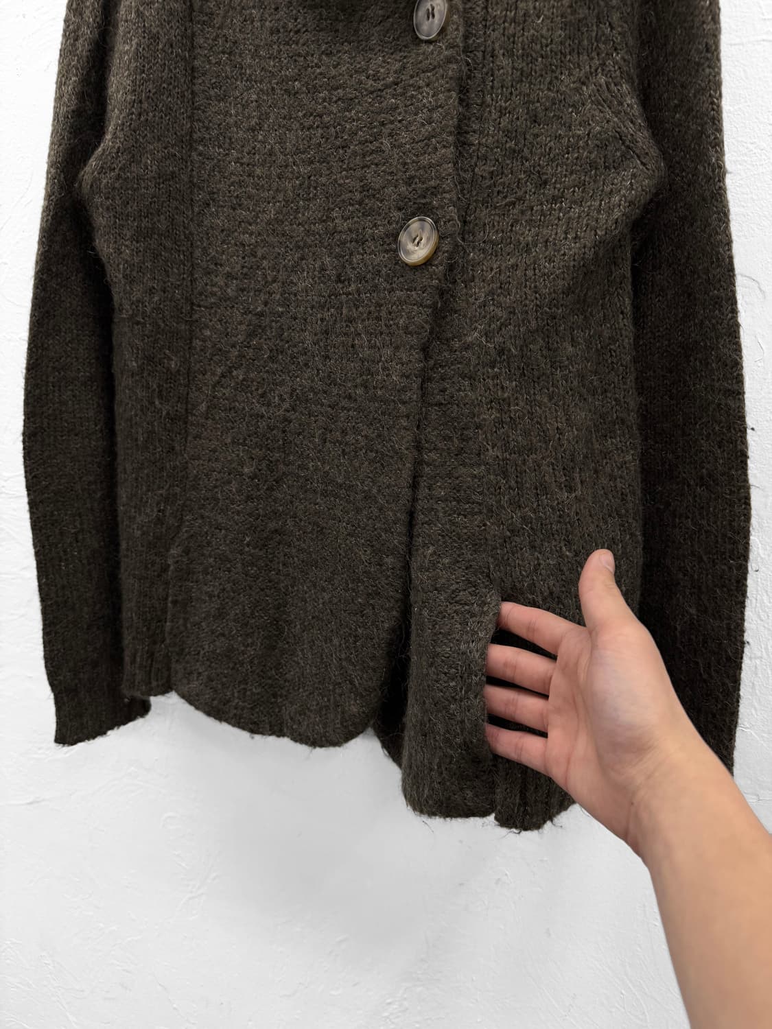 chime 모헤어 니트 후드 가디건 상품이미지3