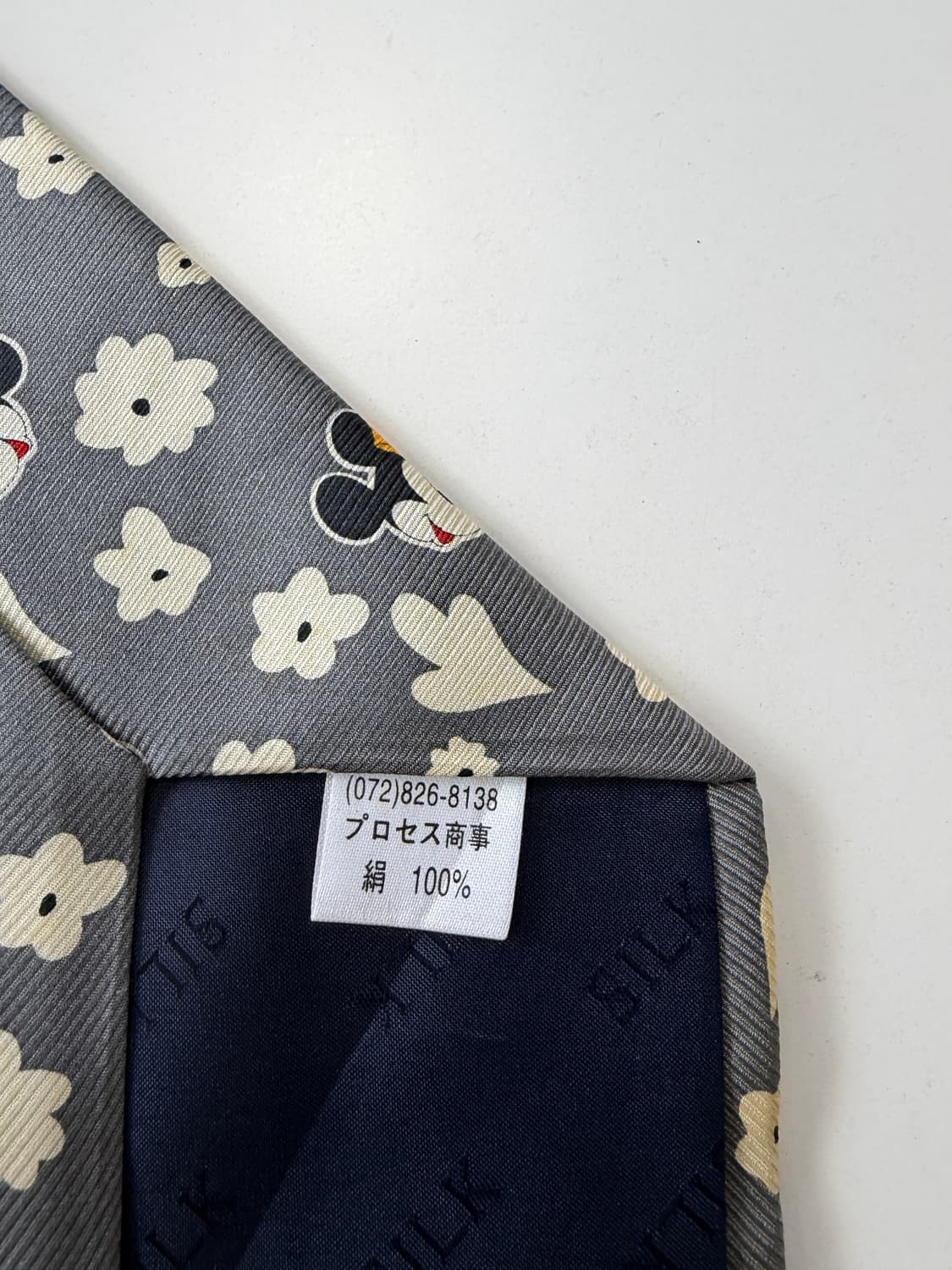 미키마우스 패턴 실크 넥타이 9.3cm 상품이미지6