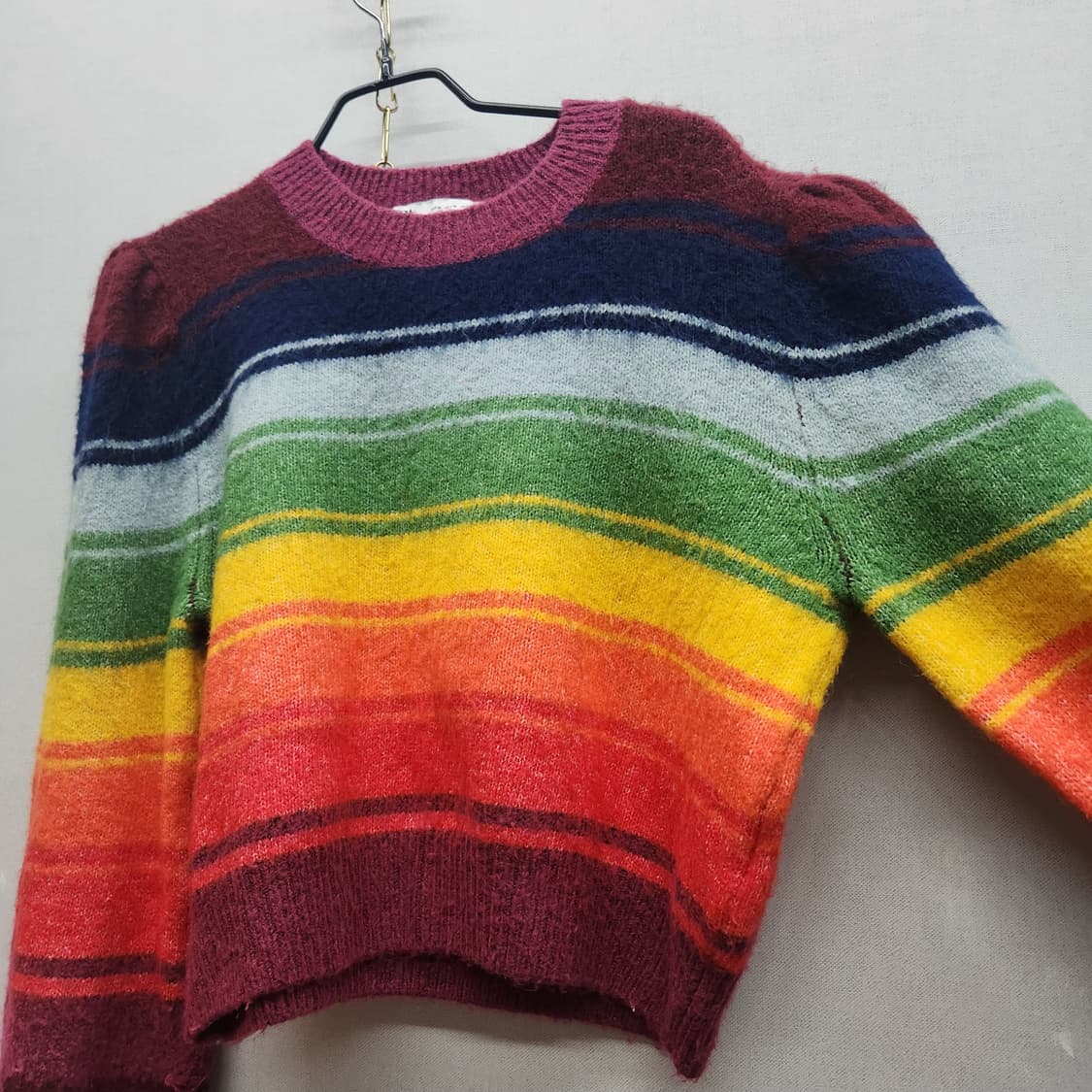 자라 Zara 무지개 스트라이프 크롭 니트 M(M) 상품이미지2