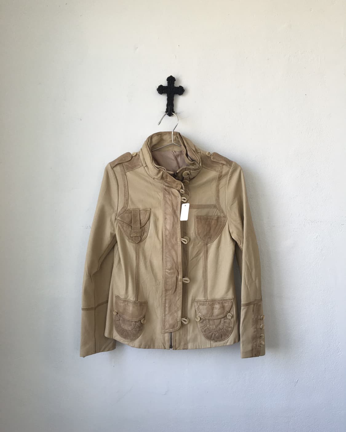Lamb leather high neck multi pocket jack 상품이미지1
