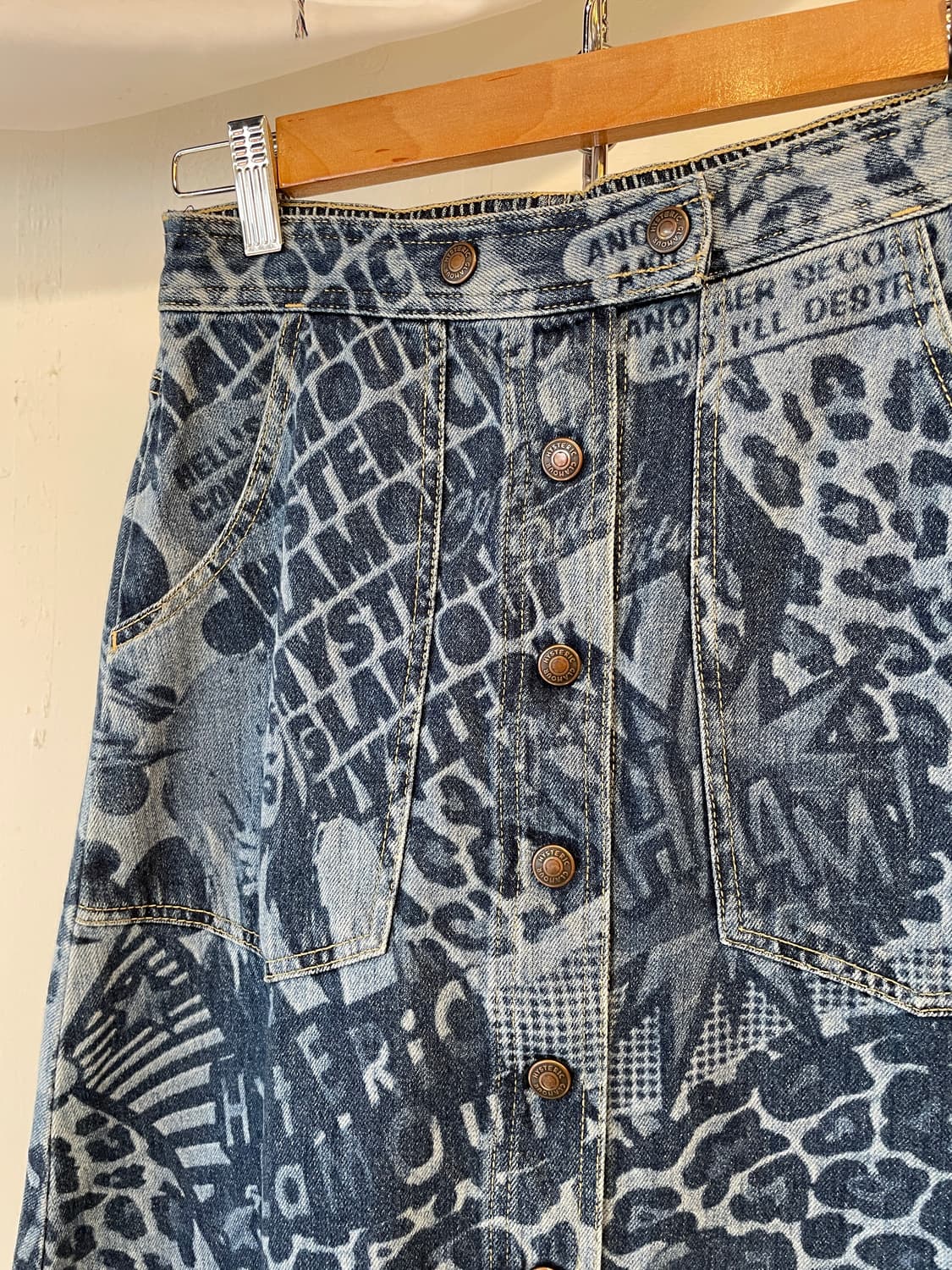 hysteric glamour 히스테릭글래머 카툰 데님 미디 스커트 상품이미지2