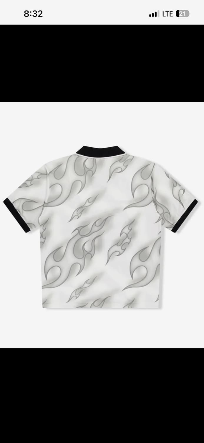 Y.E.S Flame Football Jersey White S 상품이미지2