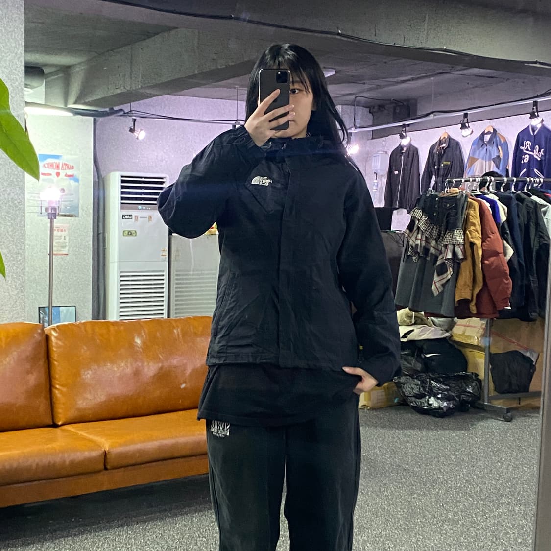 노스페이스 자수 로고 블랙 바람막이 B3208 상품이미지1