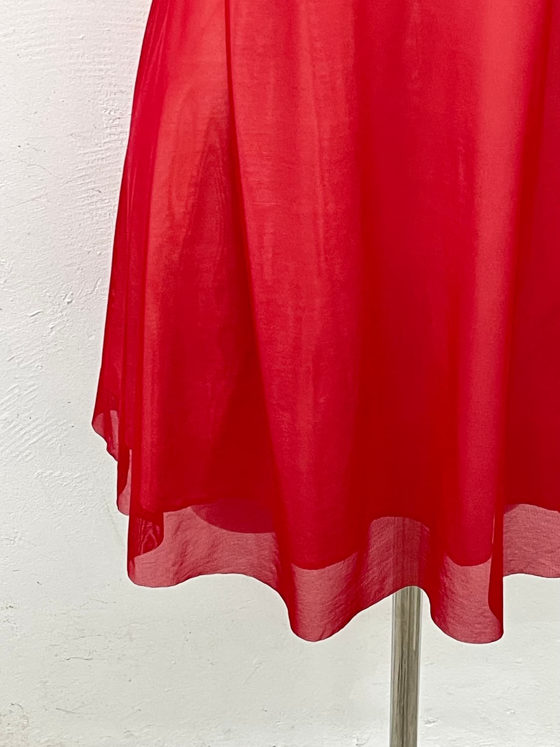 레드 자수 메쉬 슬립 상품이미지3