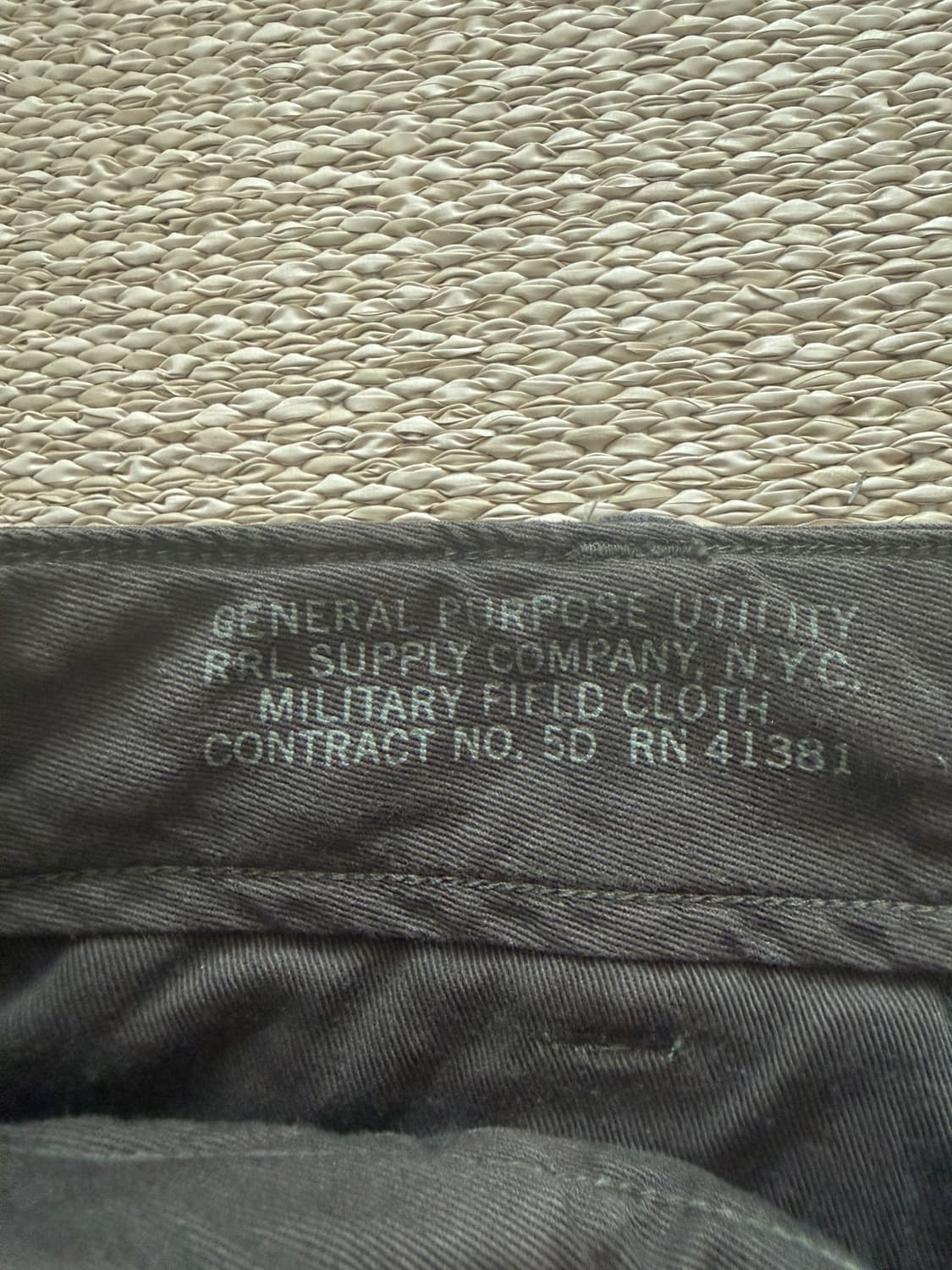 RRL 가먼트다이 헤링본 필드 팬츠 블랙 30x30 상품이미지5