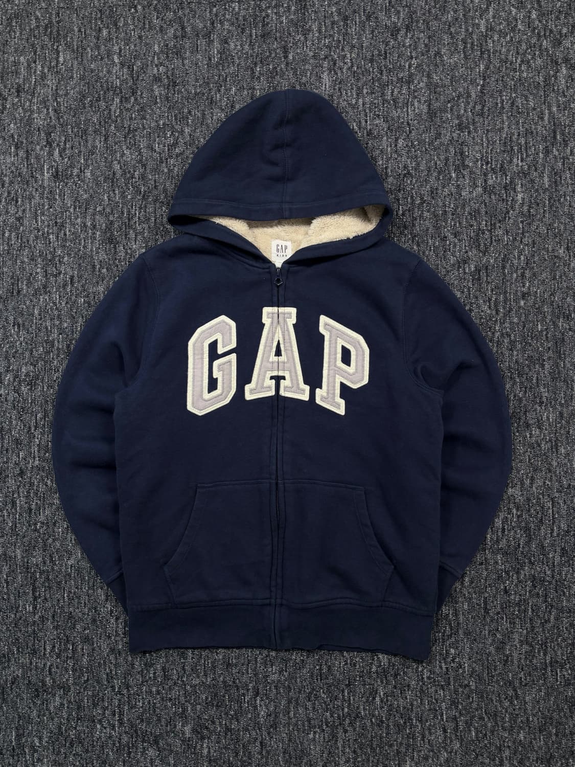 갭 네이비 빅로고 후드집업 상품이미지3