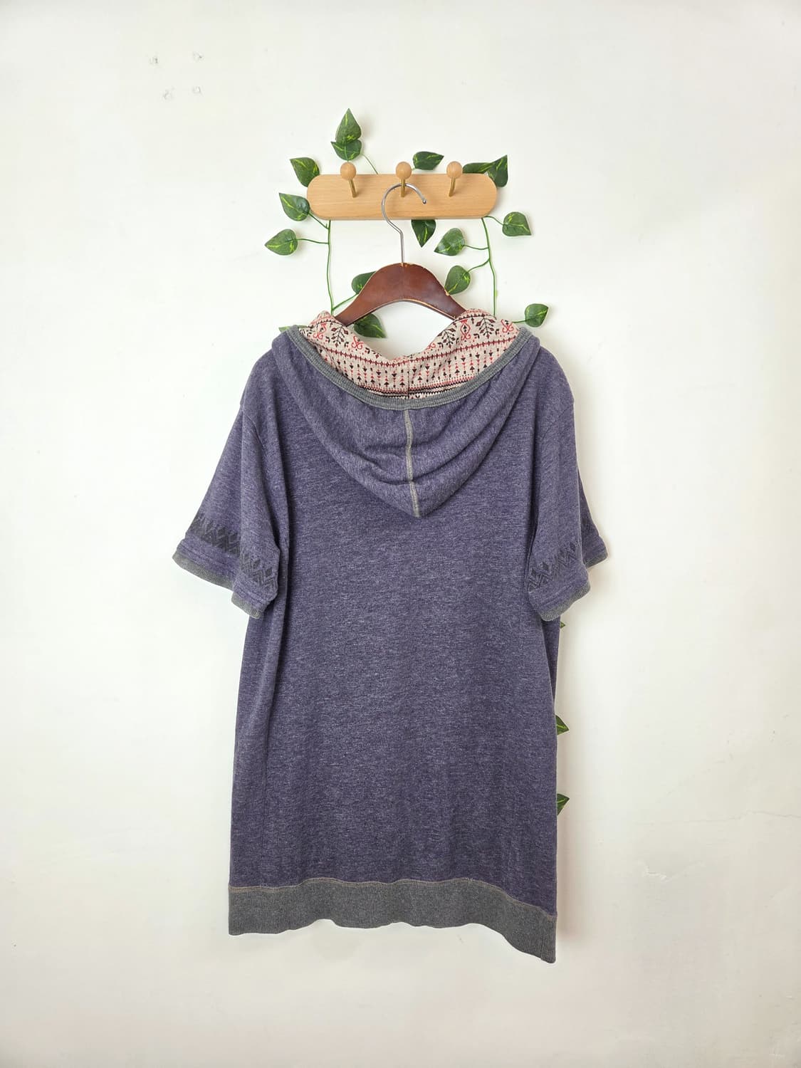 패턴 포인트 후드 상품이미지4