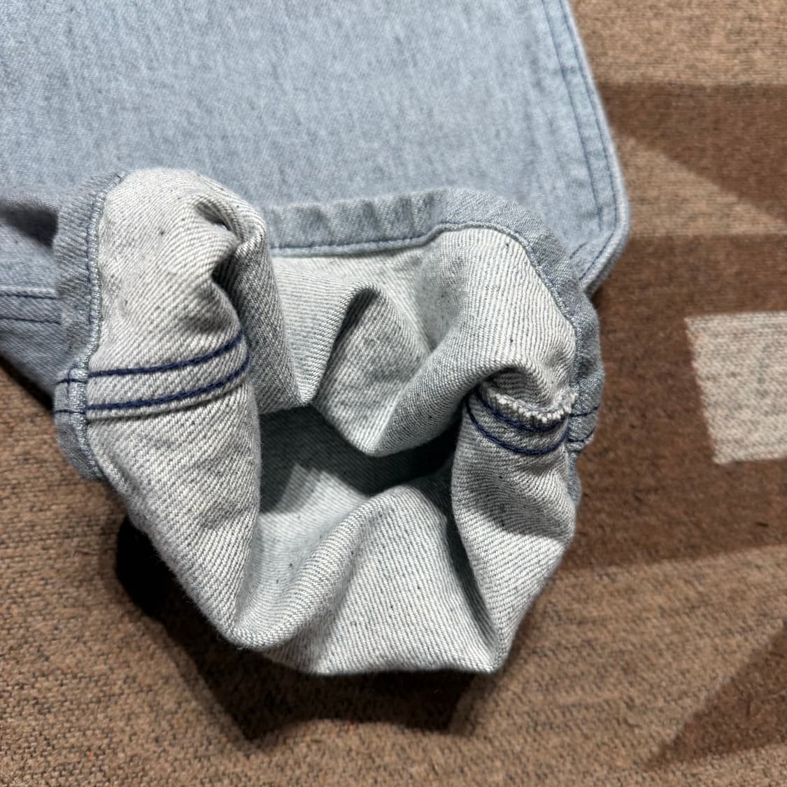 한섬 더일마 그레이 워싱 와이드 데님 팬츠 L 상품이미지5