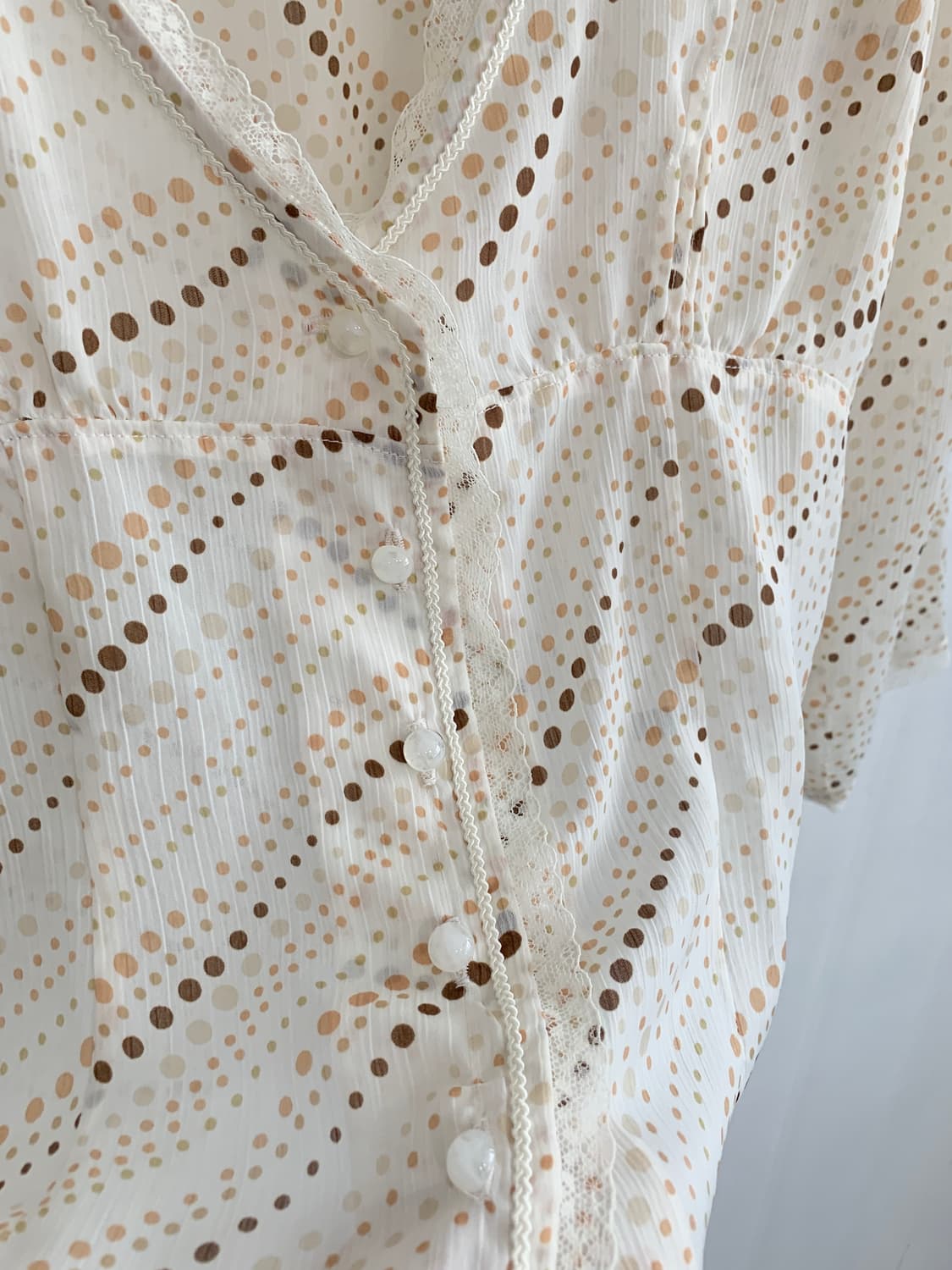 Soft Beige Polka Dot Cardigan 상품이미지10