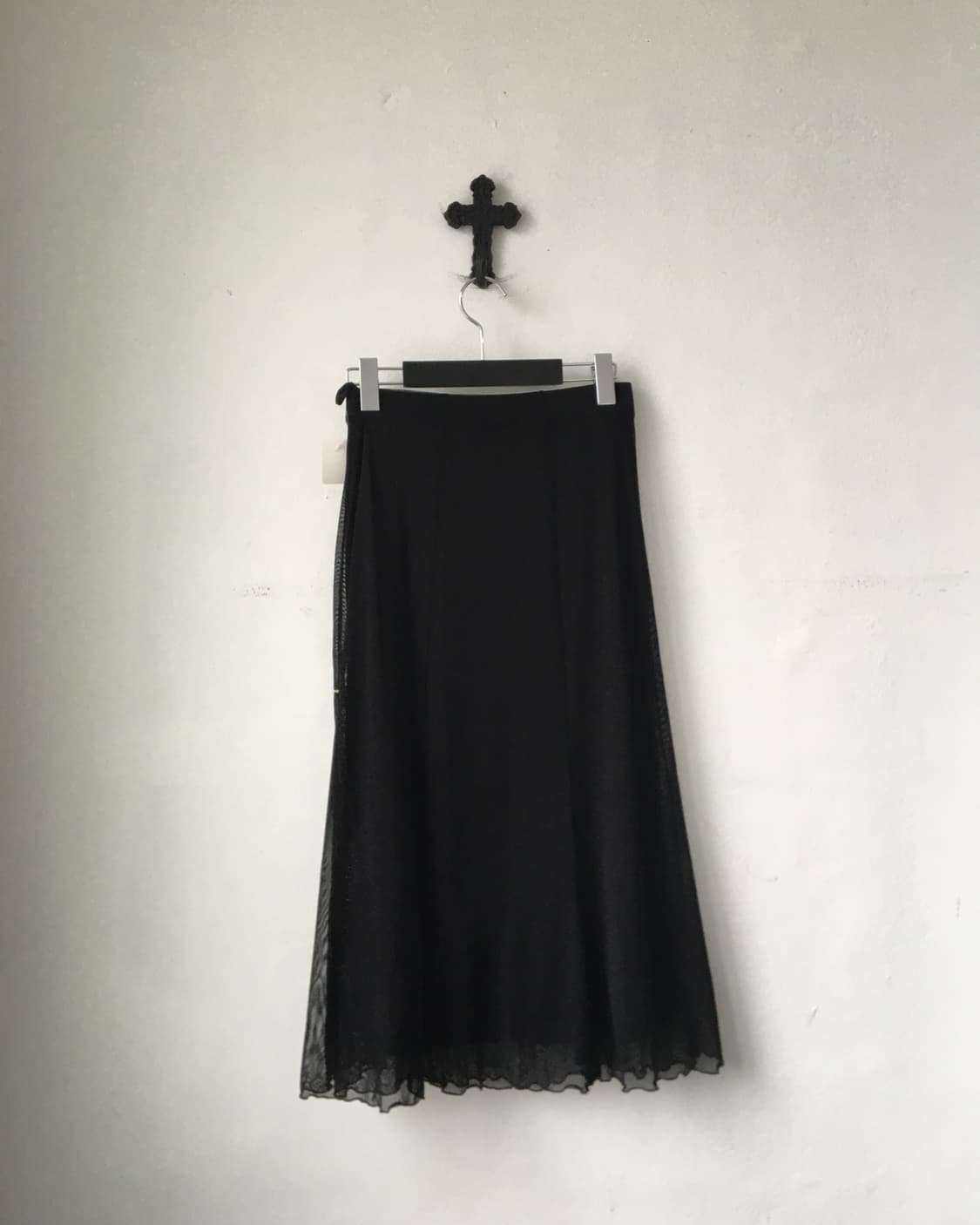 Embroidery point mesh skirt 상품이미지2
