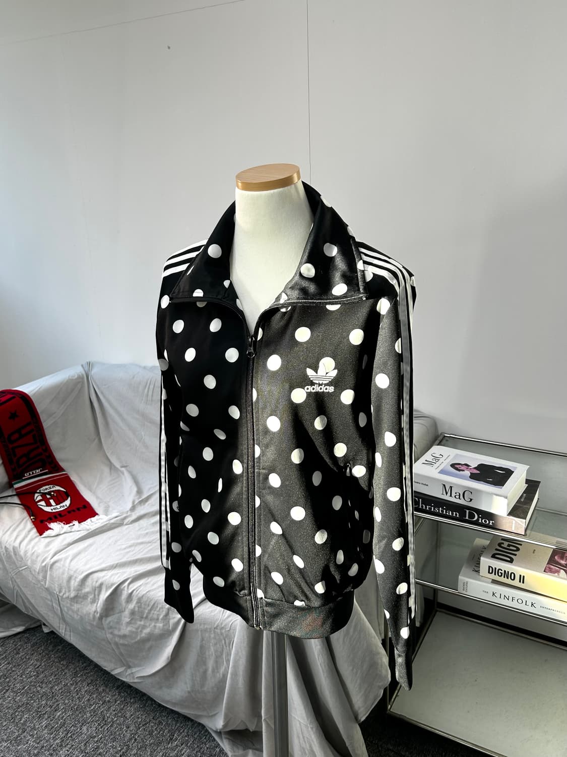 아디다스 파이어버드 도트 땡땡이 트랙탑 져지 L 상품이미지2