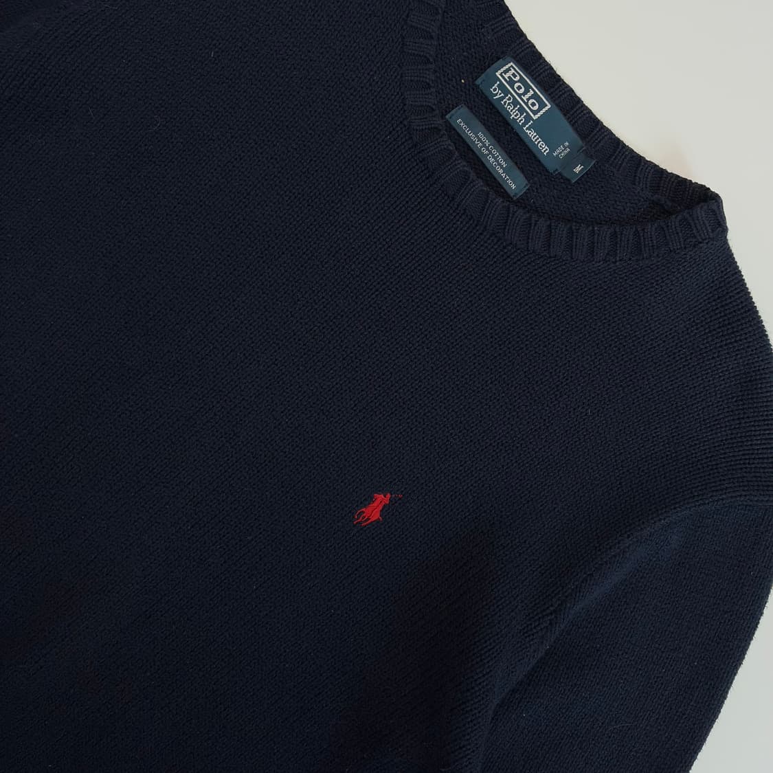 Polo   폴로 랄프로렌 자수 코튼 네이비 니트 상품이미지3