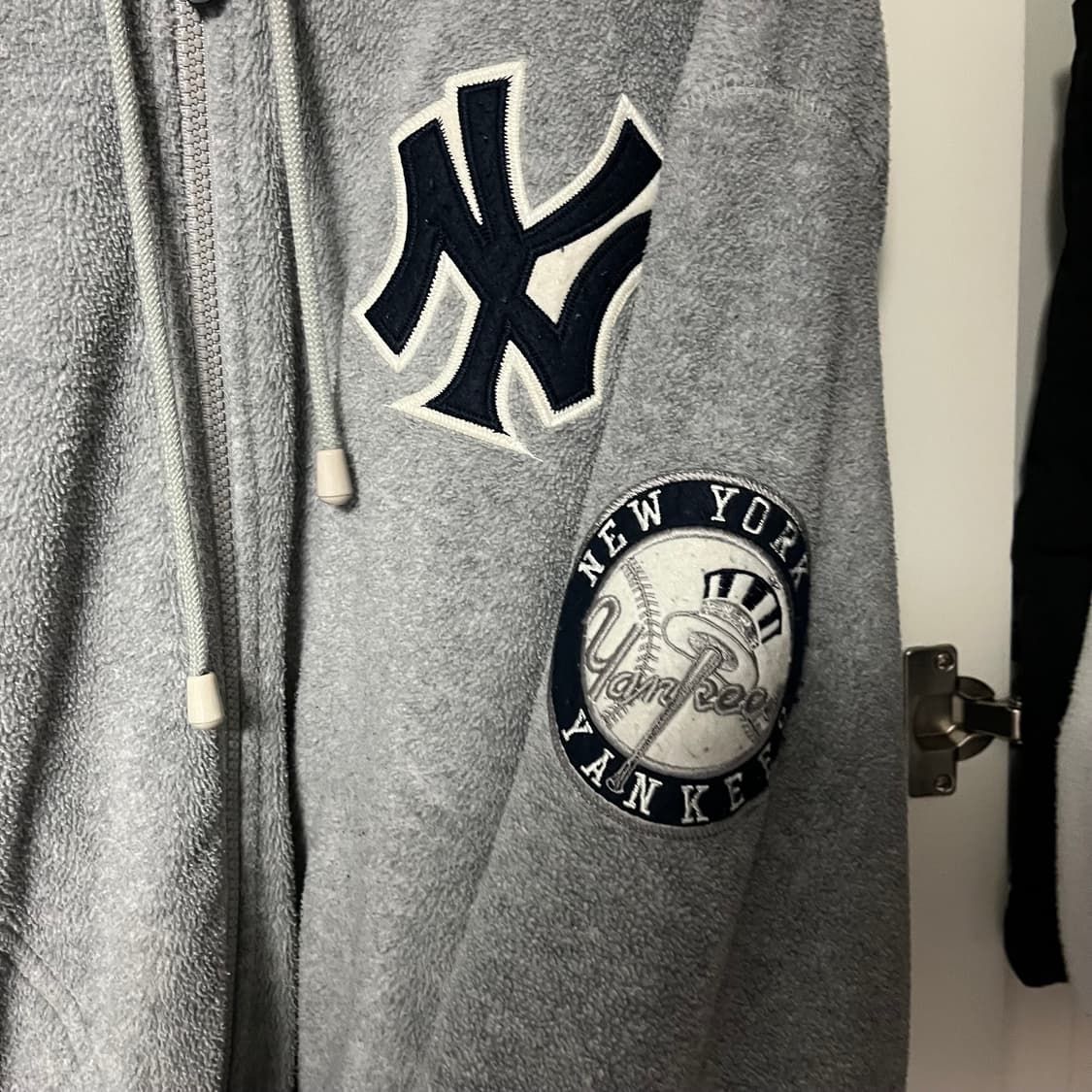 빈티지 MLB 뉴욕 양키스 플리스 후드 집업 95사이즈 후드티 상품이미지3