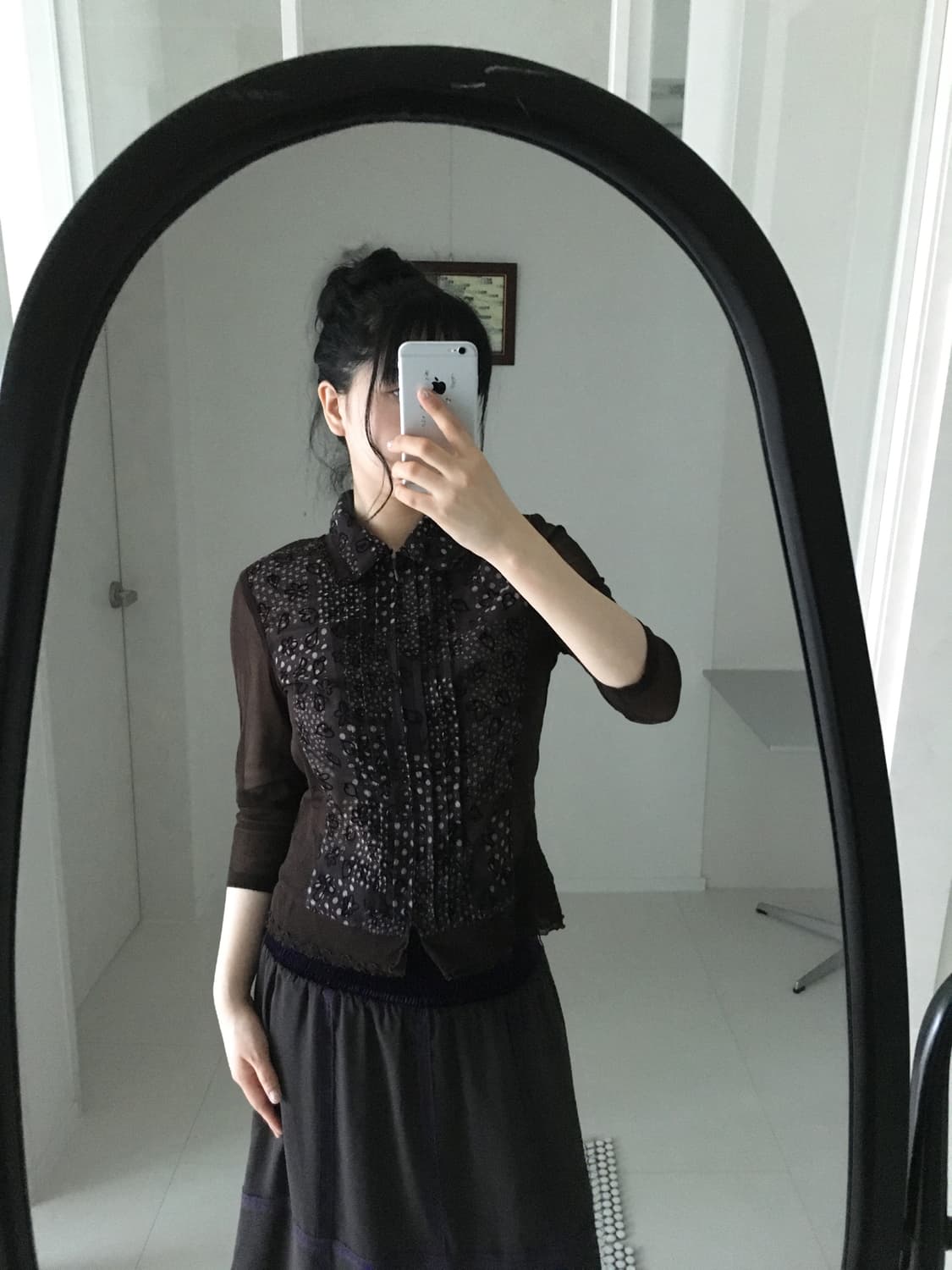 dot floral sheer top 상품이미지4
