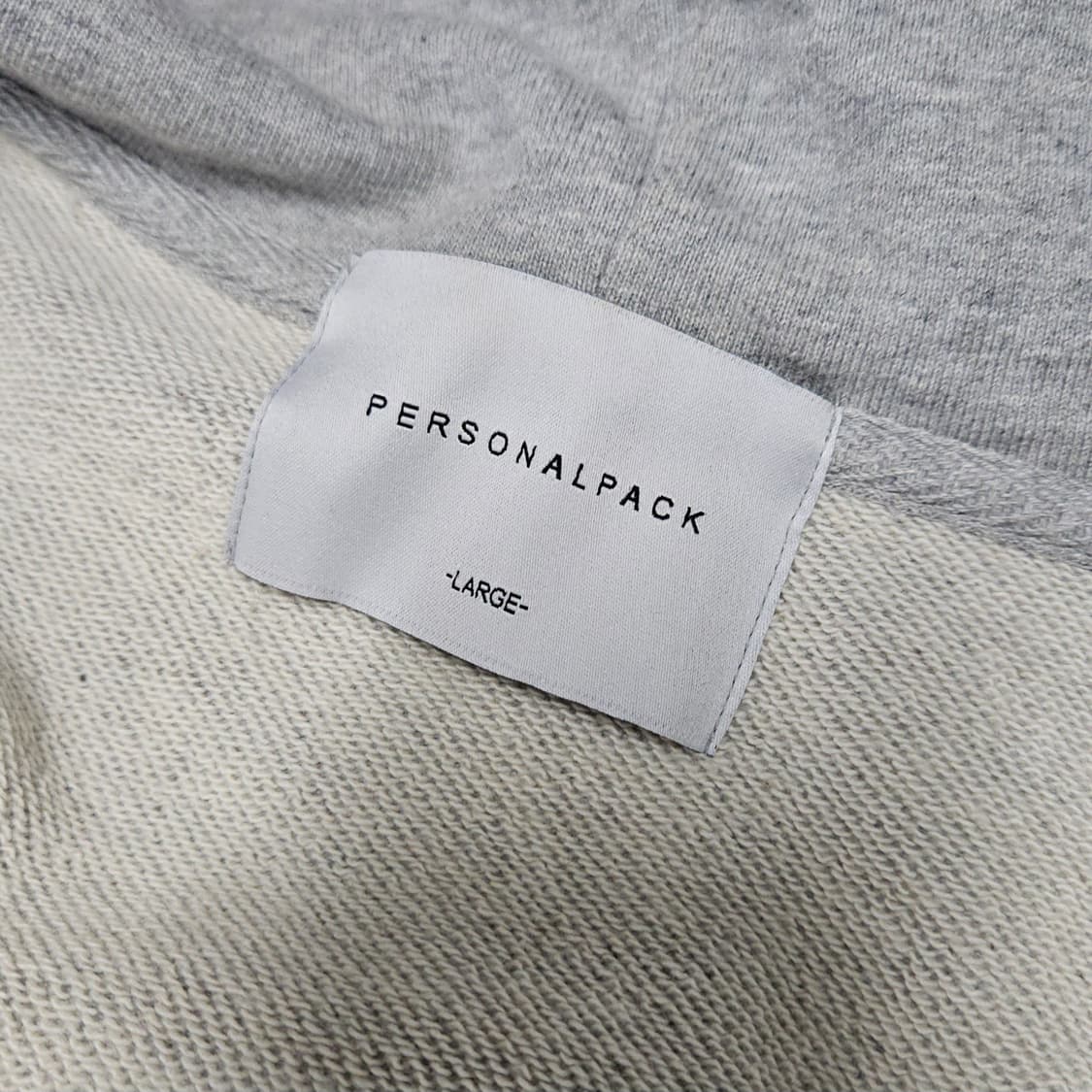 퍼스널팩 프리미엄 솔리드 후드집업 투웨이 그레이 회색 2way 상품이미지6