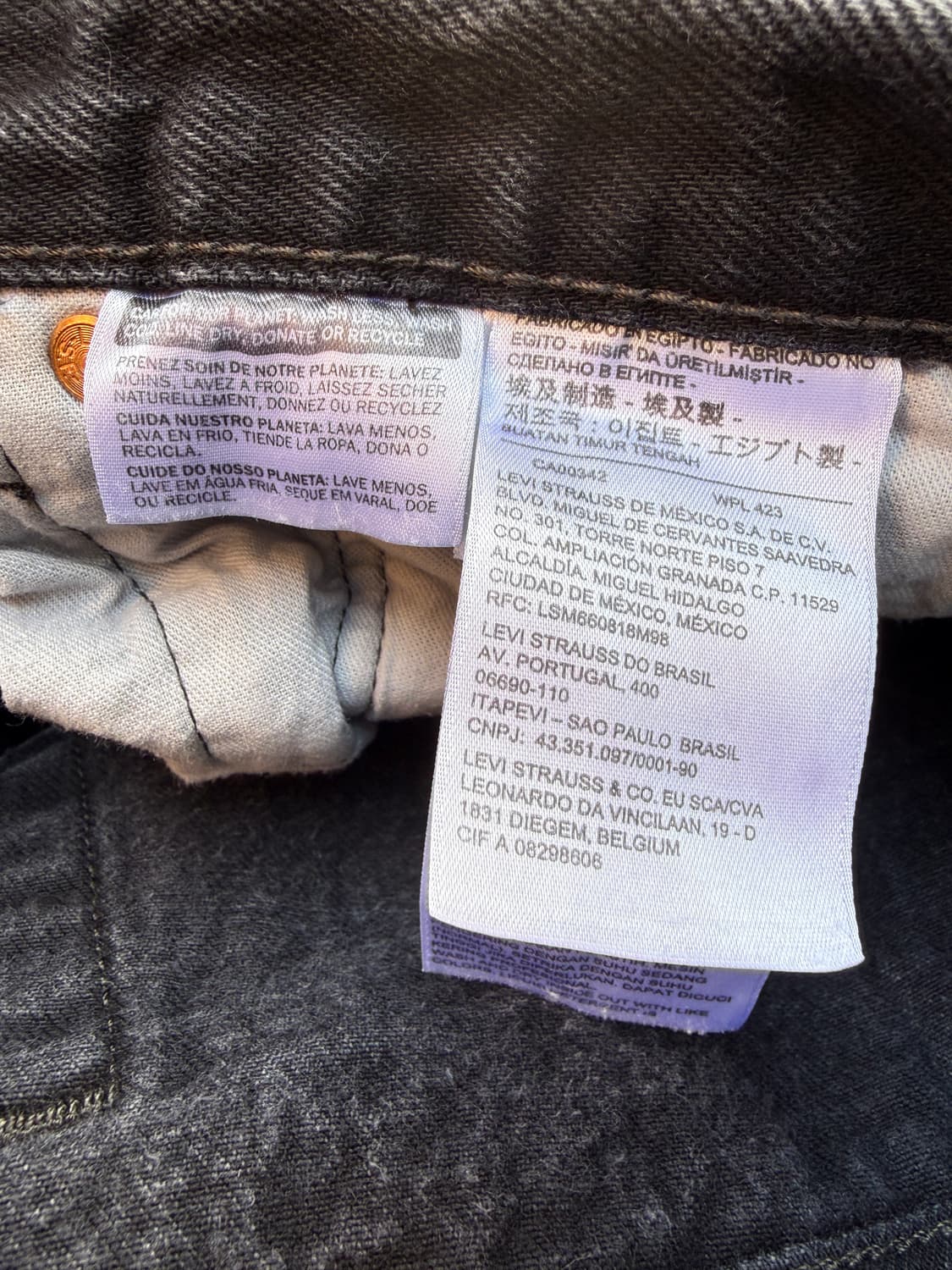 리바이스 501 흑청 36/34 버튼플라이 상품이미지6