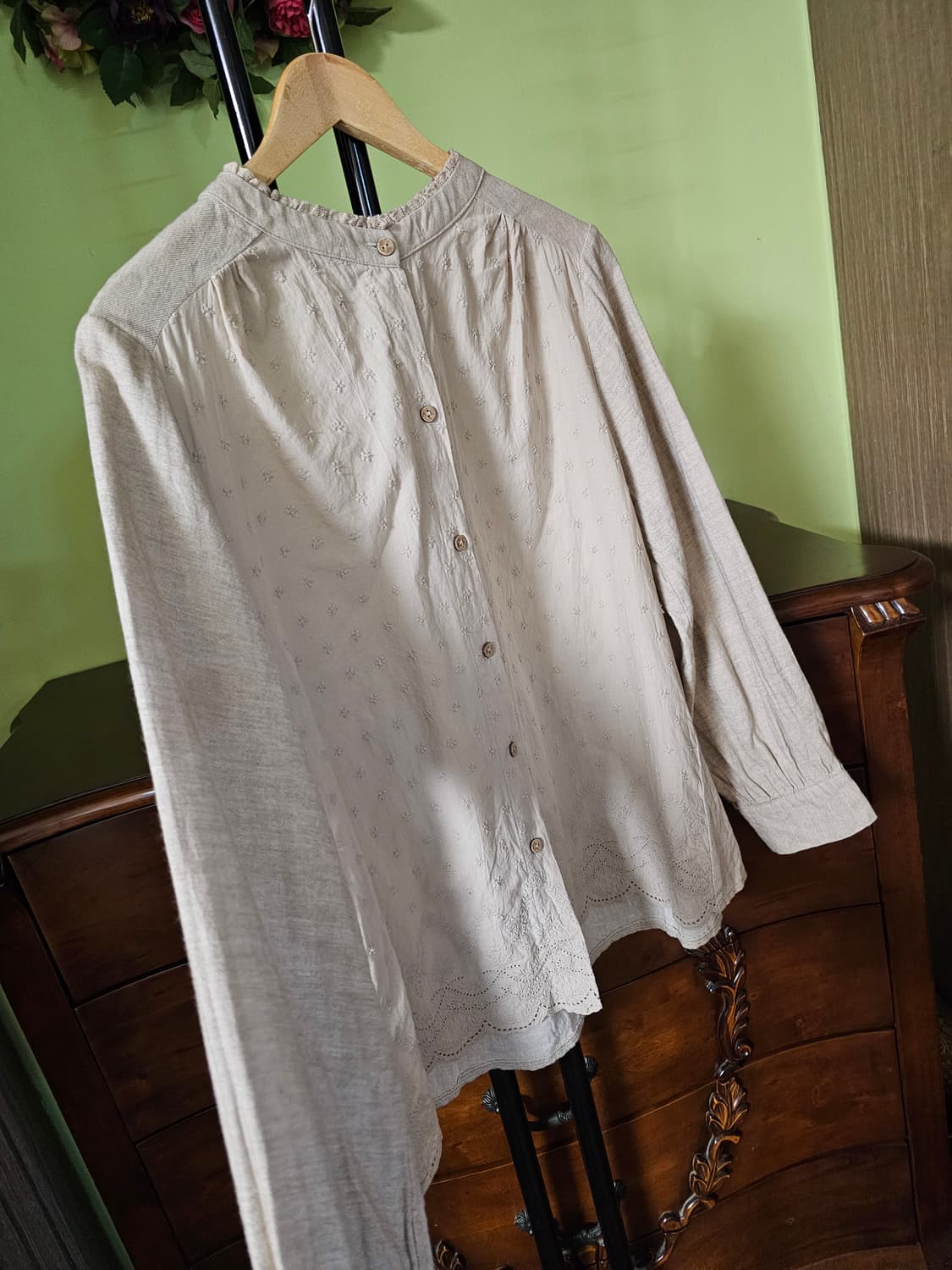 거즈면 블라우스 상품이미지3