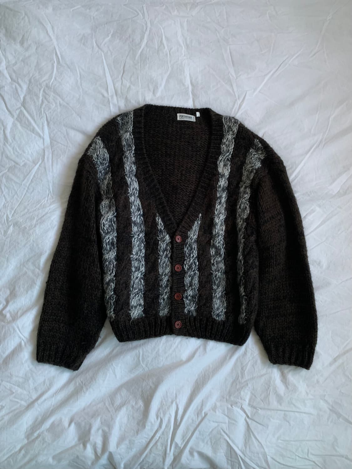 브라운 벌키 가디건 상품이미지1