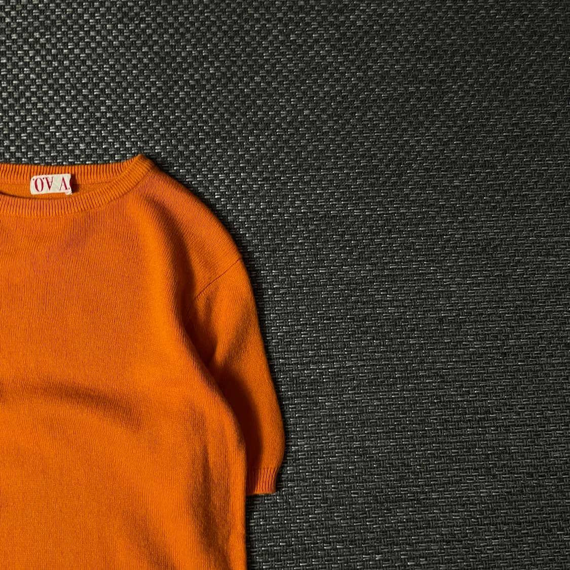 JPN 오렌지 라운드넥 반팔 니트 상품이미지3