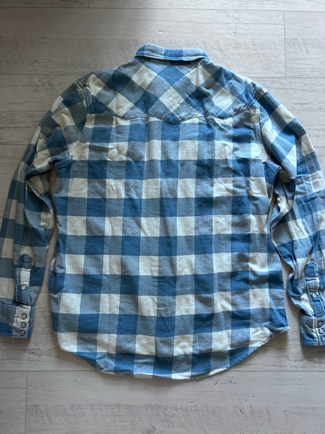 RRL 더블알엘 블루 웨스턴 버팔로 체크 셔츠  XL 상품이미지2
