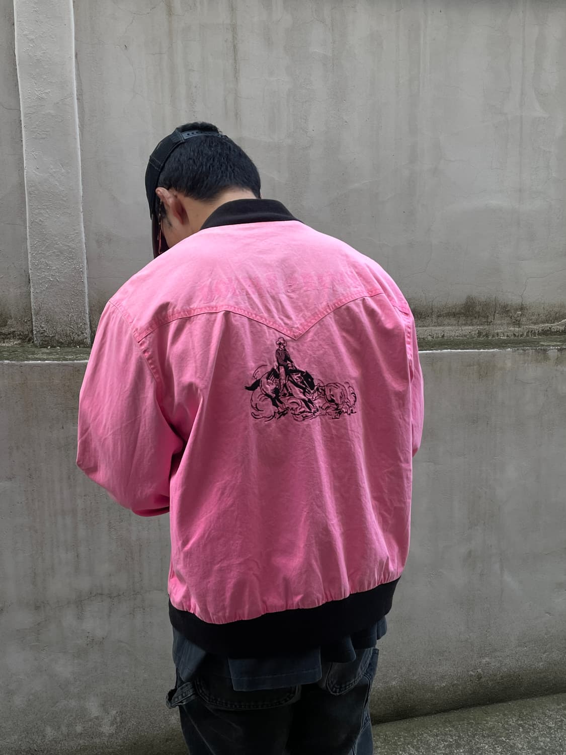 80-90s Wrangler pink bomber jacket 상품이미지5