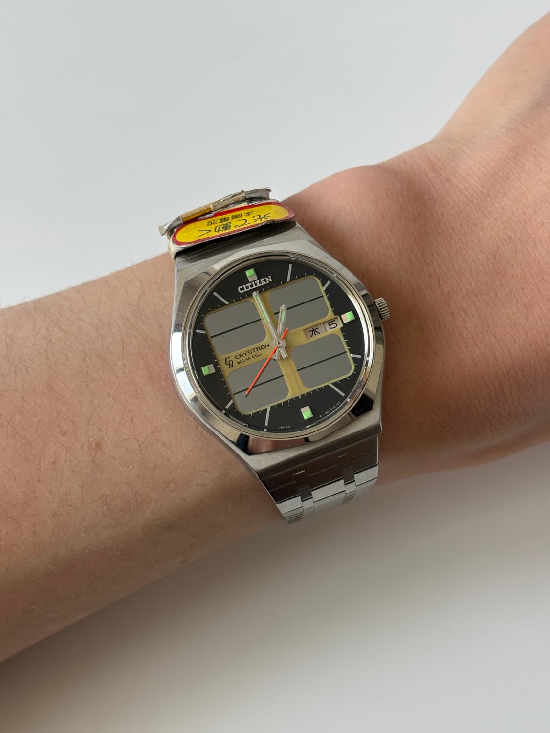 시티즌 1970년대 Crystron Solar 실버 쿼츠 남성 데드스탁 상품이미지8