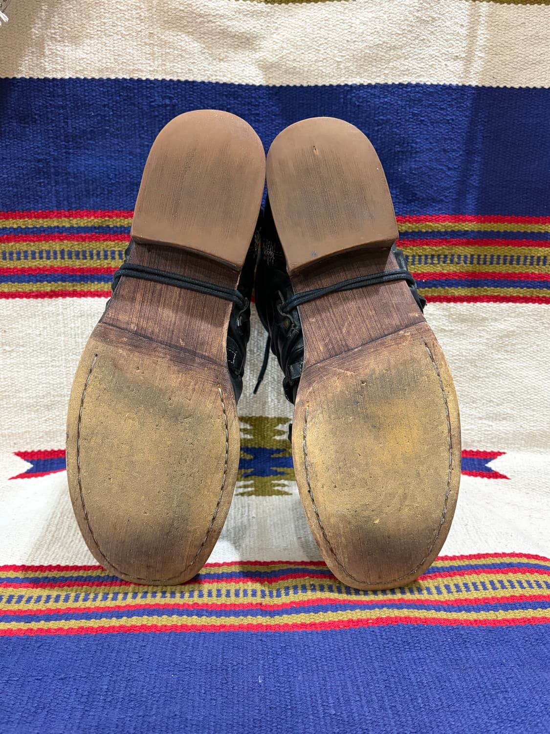 훕데두 00s 아카이브 드레이프 레더 레이스업 부츠 상품이미지7