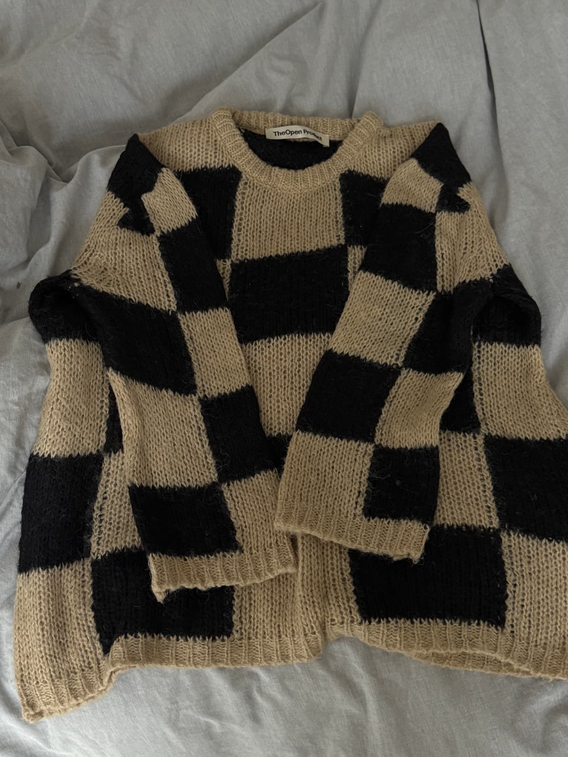더오픈 체커보드 니트 open yy 오픈와이와이 상품이미지3