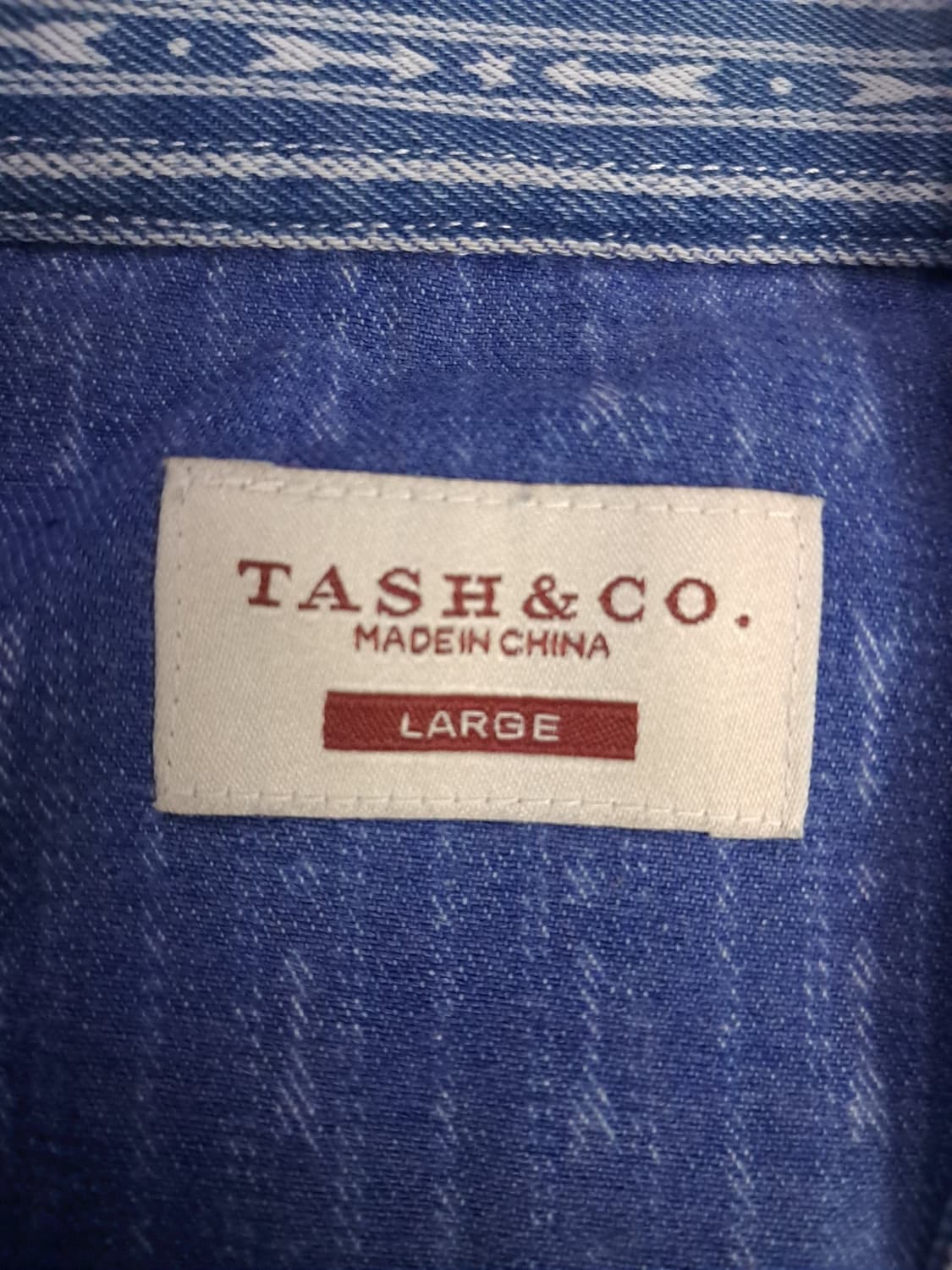 오리지날 태시앤코 Tash & Co 와바시 나바호 데님 셔츠 상품이미지4