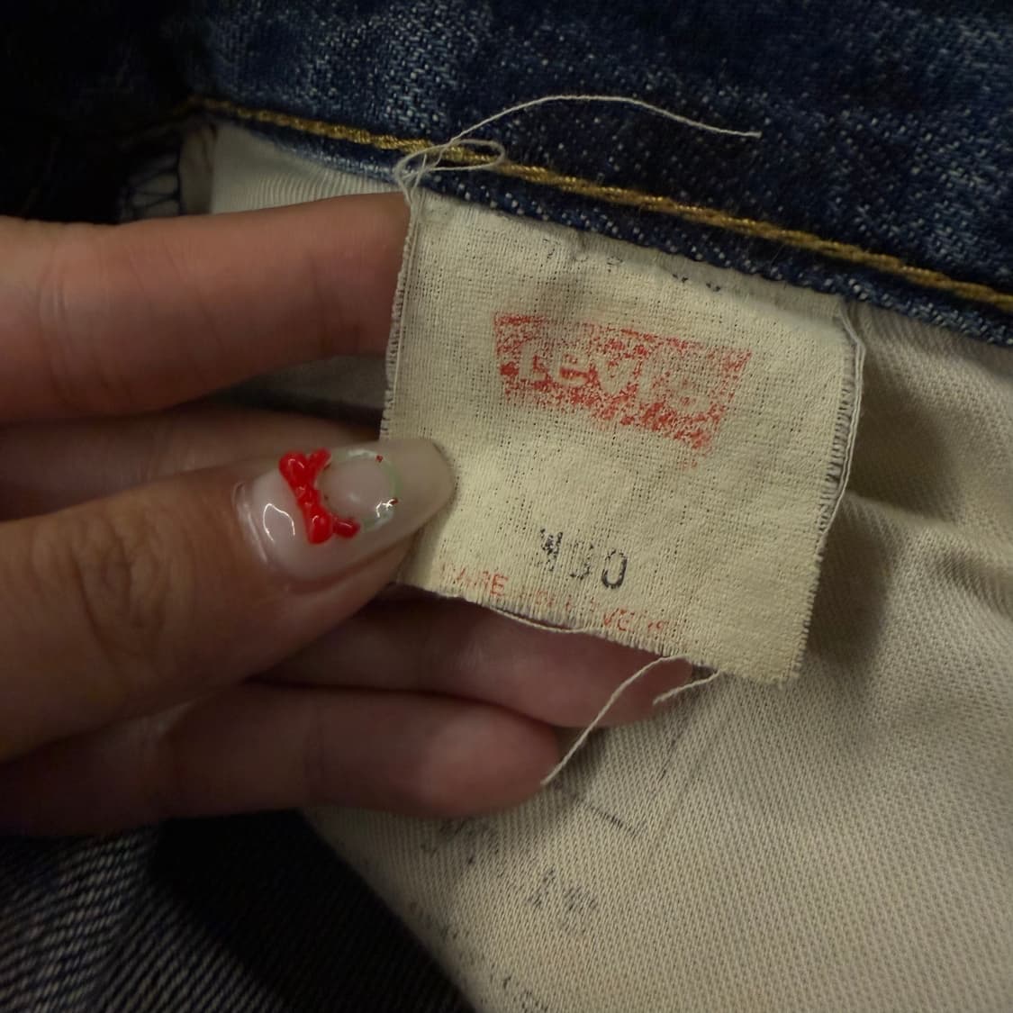 [정품/30X36] 리바이스 501 Lot702 레드라인 셀비지 데님팬츠 상품이미지5