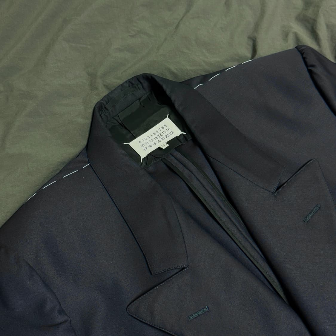 메종 마르지엘라 다크 네이비 더블 수트 셋업 50 사이즈 상품이미지3