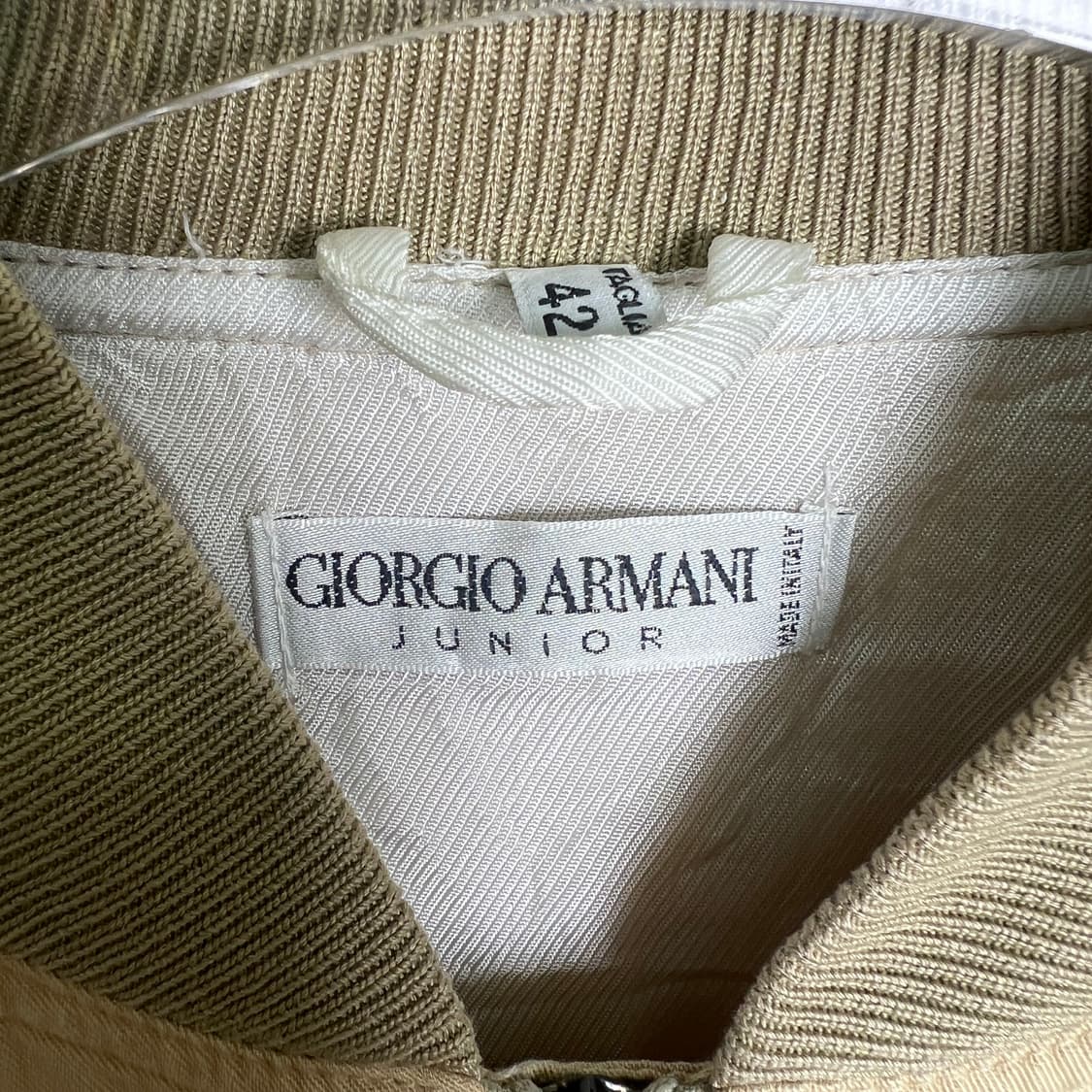 조르지오 아르마니 빈티지 베이지 봄버 자켓  상품이미지3