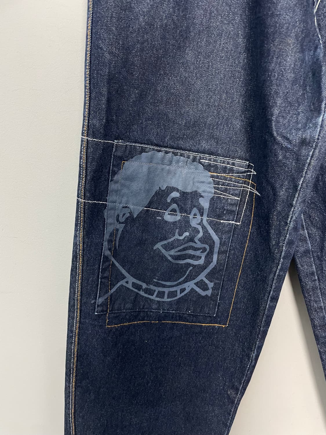 후부 90s 빈티지 플래티넘 배기 데님팬츠 H2109 상품이미지4