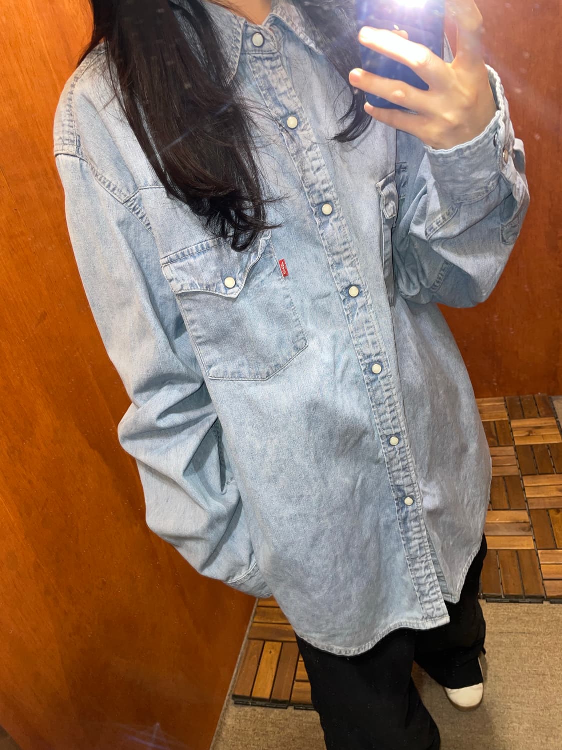 (XXL) 90s Levi's 리바이스 코튼 데님 셔츠 상품이미지2