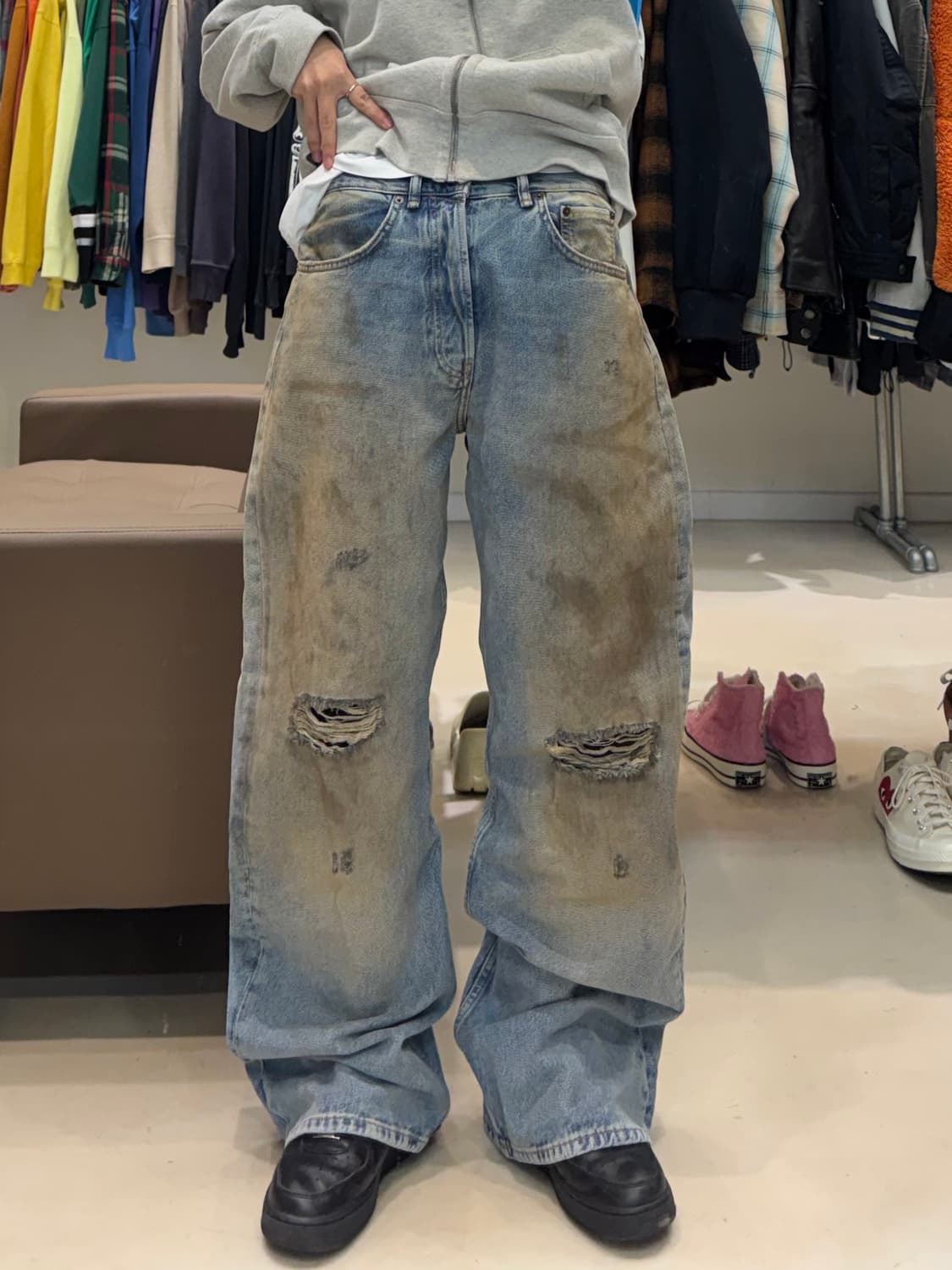 아크네 스튜디오 2021m 페니실린 머드워싱 데님팬츠 상품이미지7