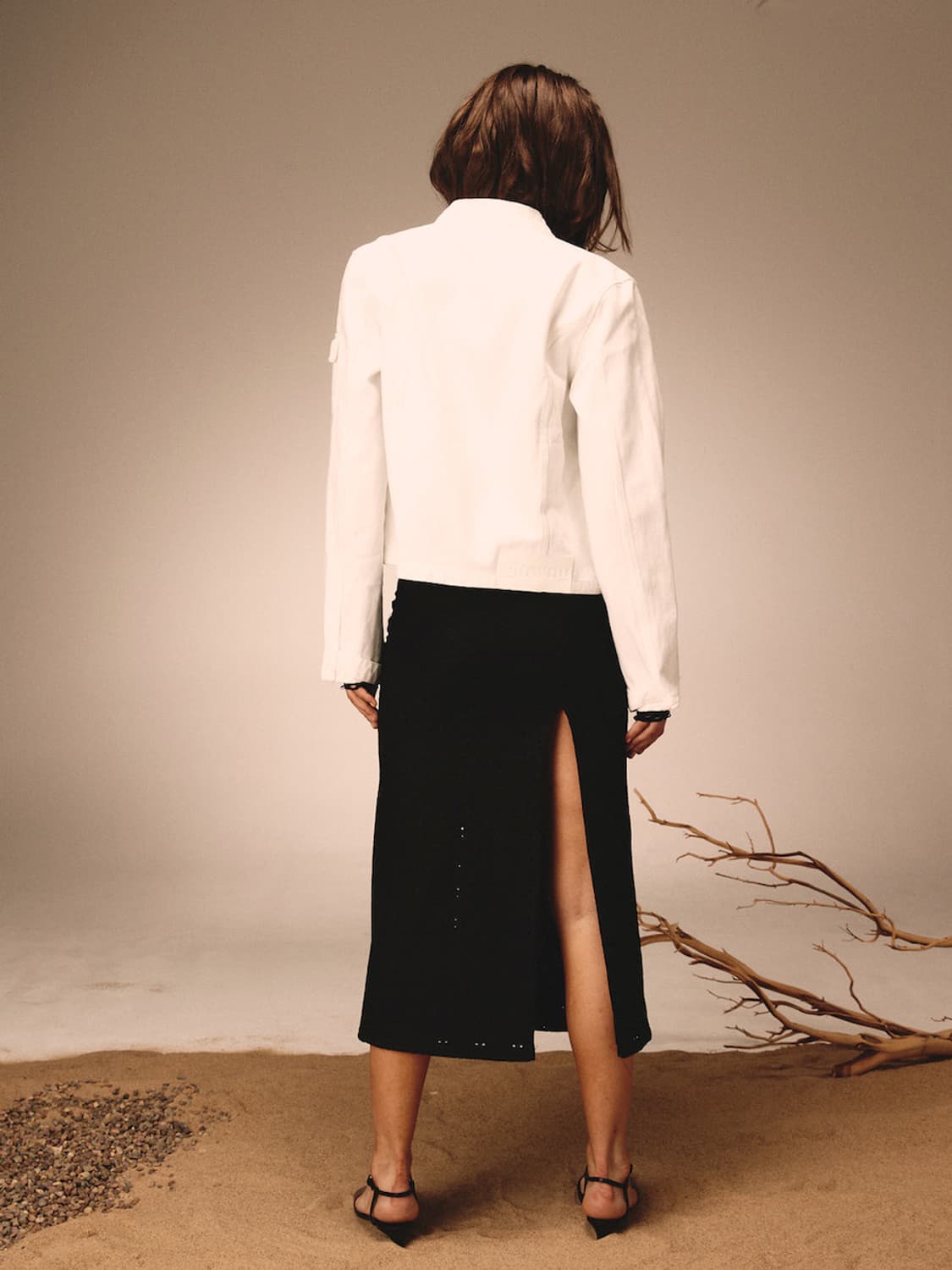 글로니 본즈 데님 자켓 화이트 상품이미지5