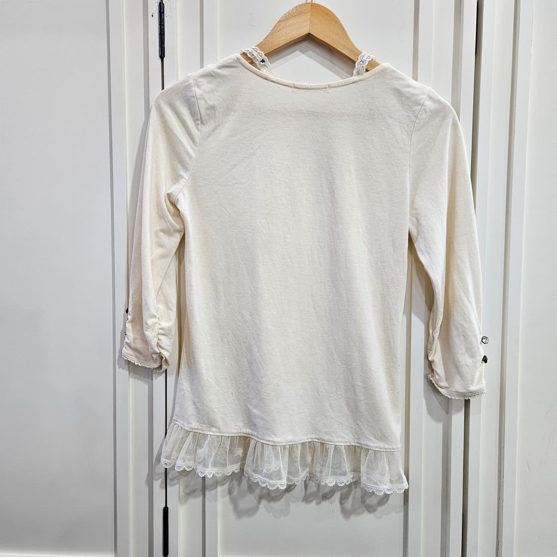 axes femme 레이스 블라우스 아이보리 상품이미지5