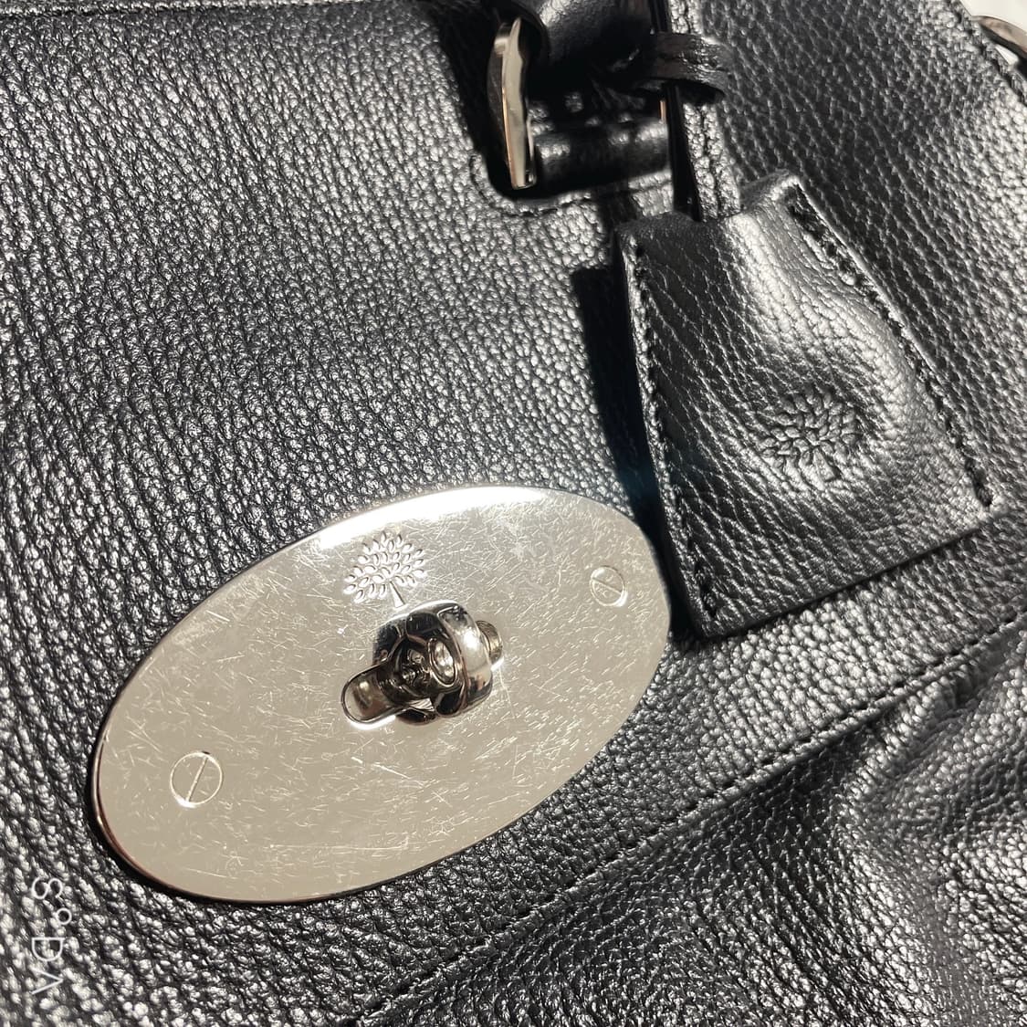 멀버리 블랙 레더 토트겸 크로스백 상품이미지3