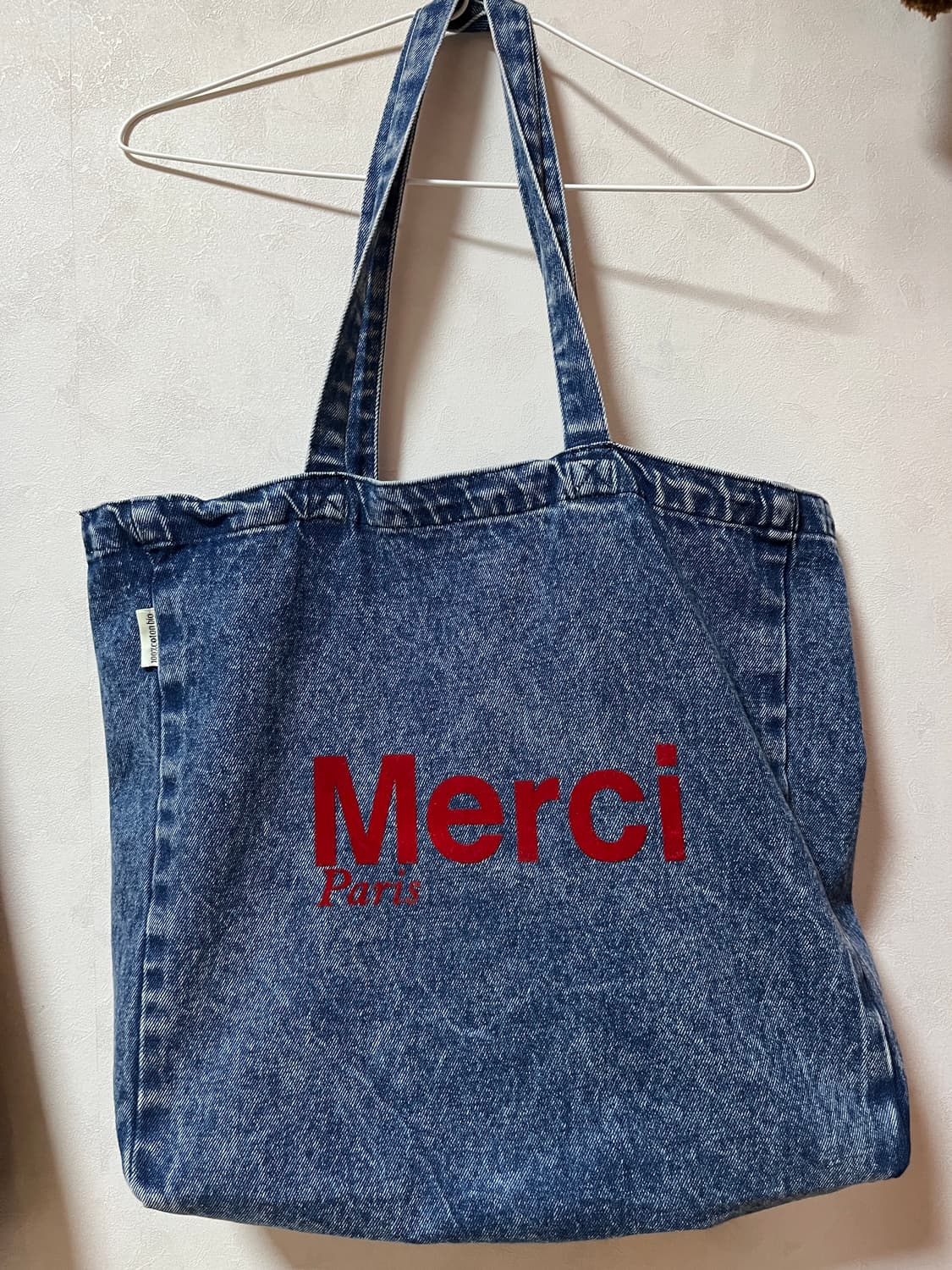 메르시 파리 Merci Paris 데님 토트백 38*38*10cm 상품이미지1