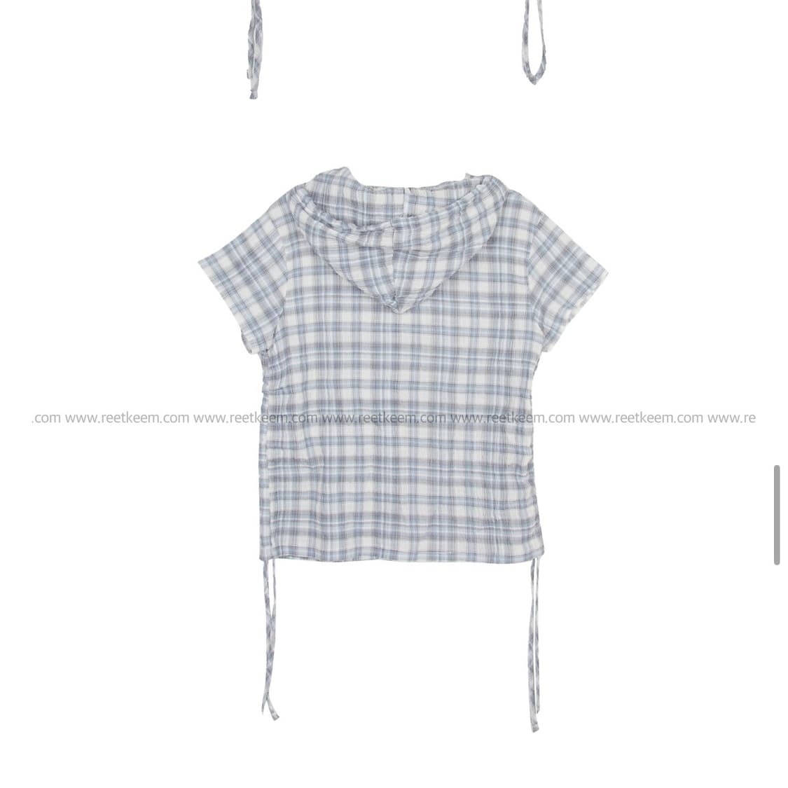 릿킴 반팔 체크후드셔츠 블루 CHECK HOOD SHIRT 상품이미지3