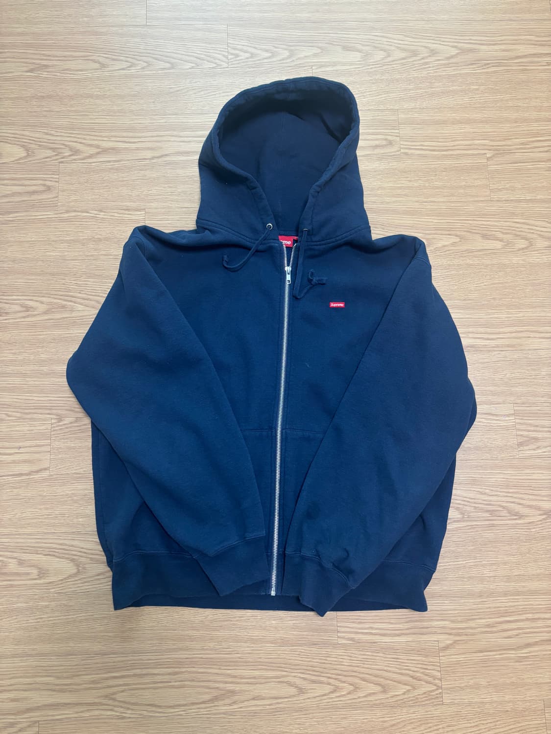 슈프림 네이비 후드집업 L  상품이미지1