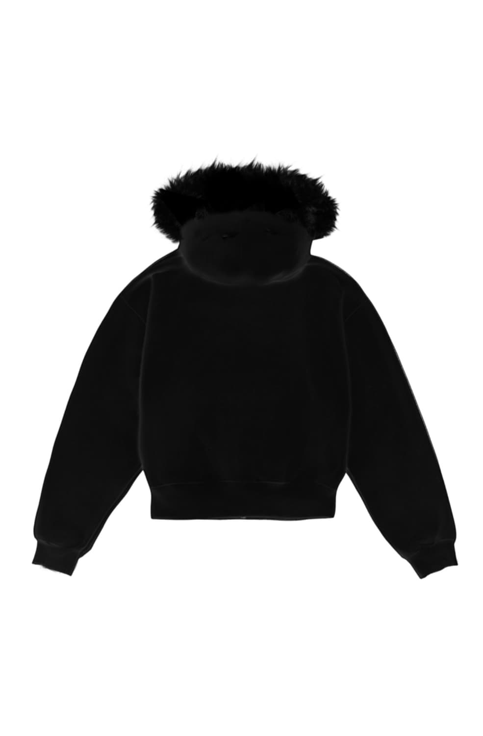 604service STUDDED FAUX FUR HOODIE BLACK 상품이미지2