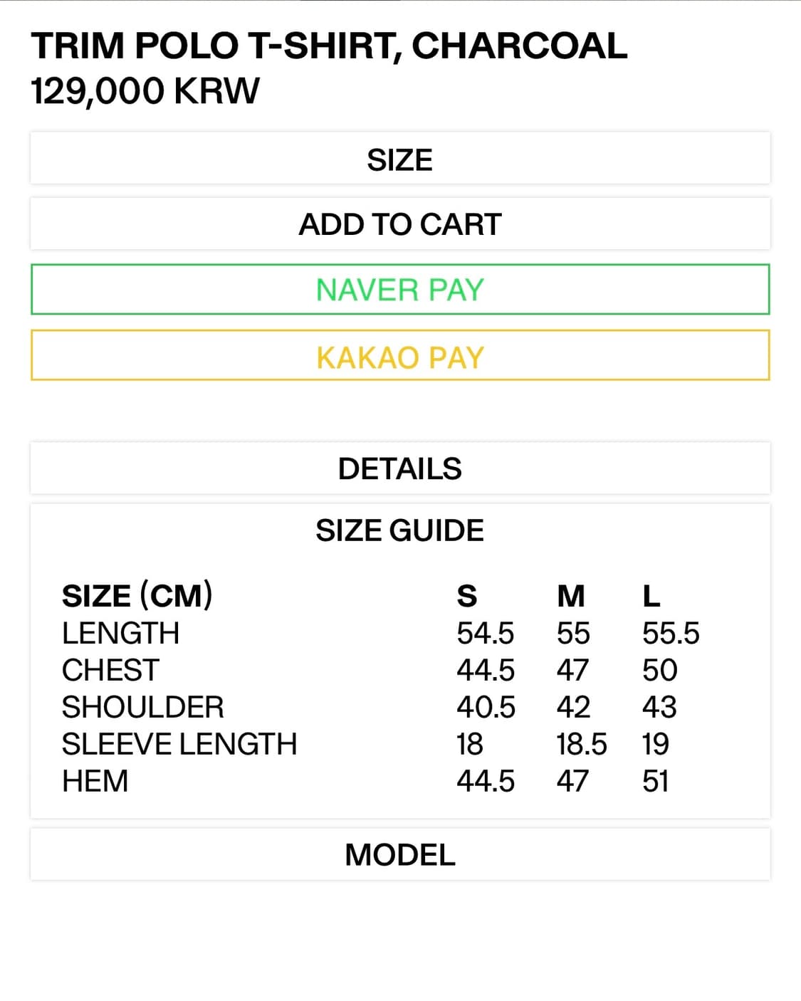 오픈와이와이 trim polo t-shirt charcoal 폴로티 차콜 상품이미지4