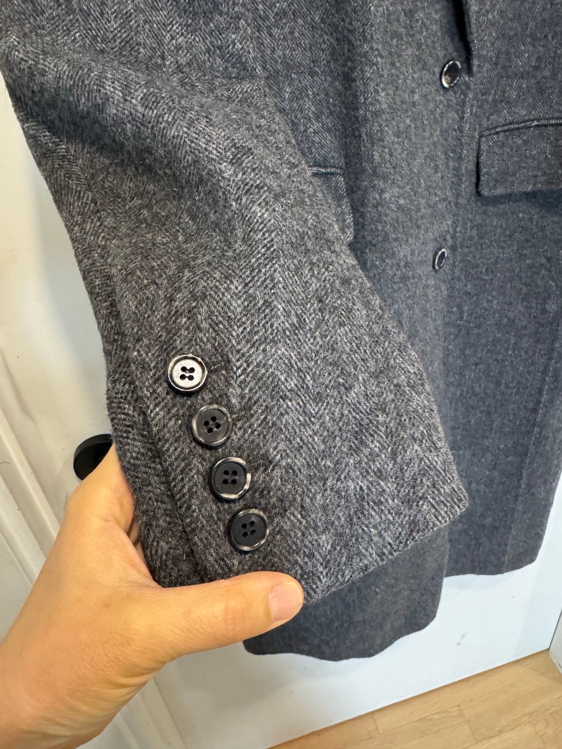 table 테이블 헤링본 롱코트 상품이미지4