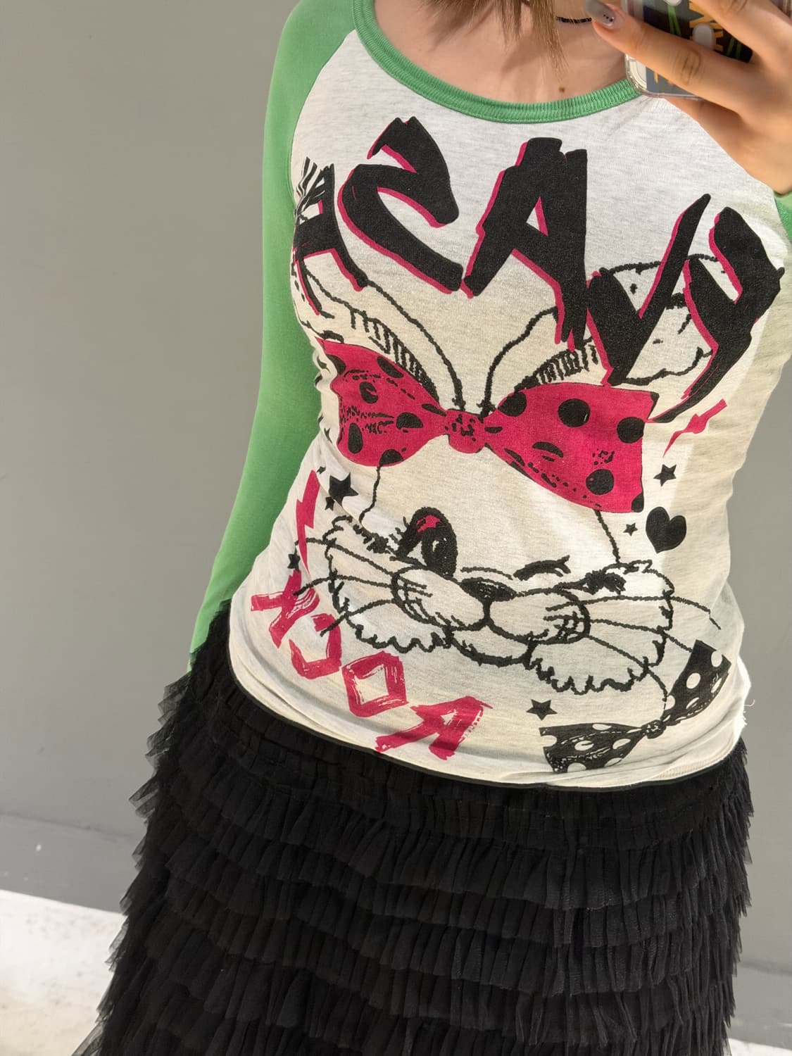 kawaii rabbit raglan long sleeve 상품이미지4