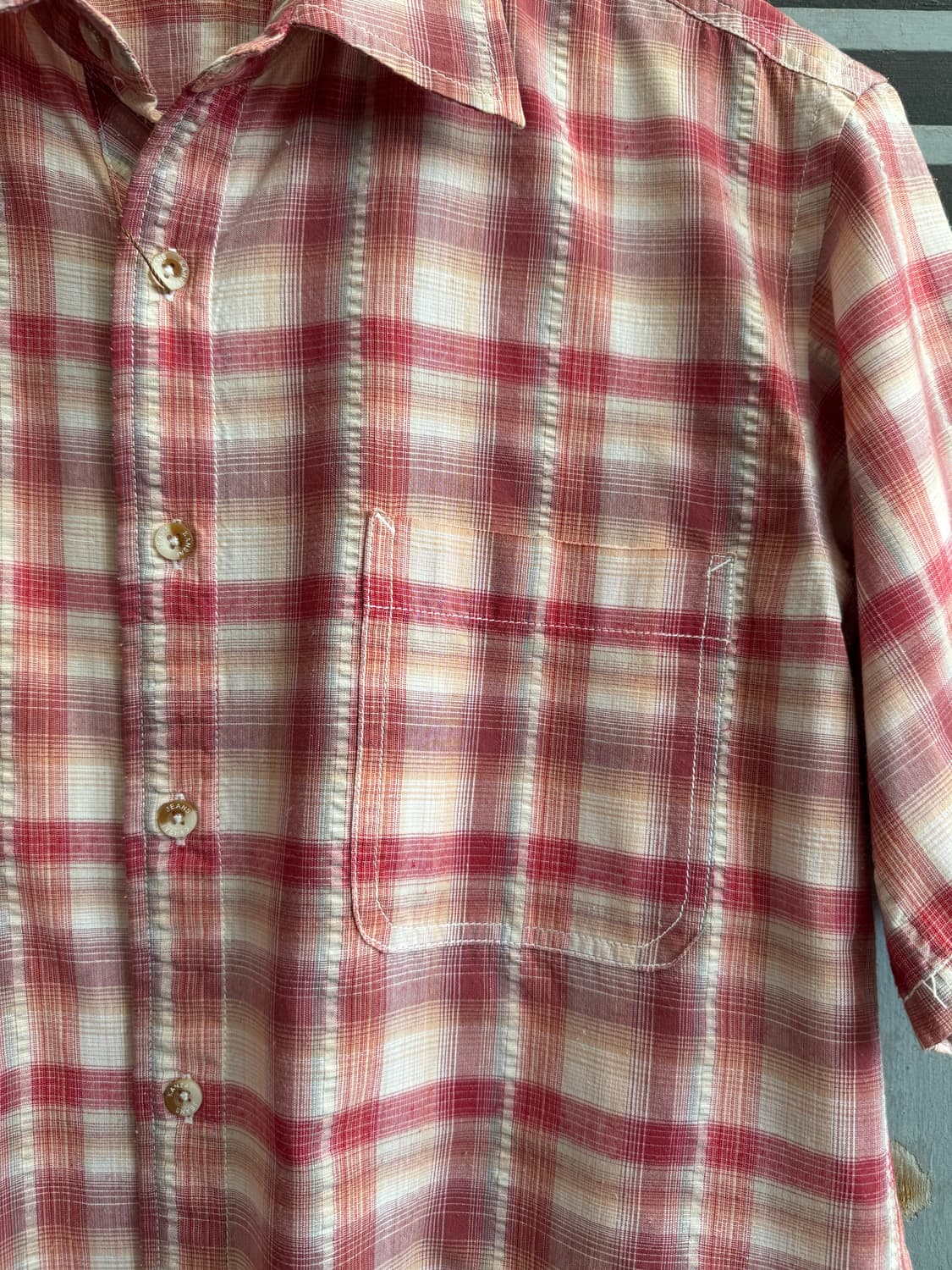 [M]KANSAI JEANS 린넨 체크셔츠 상품이미지4